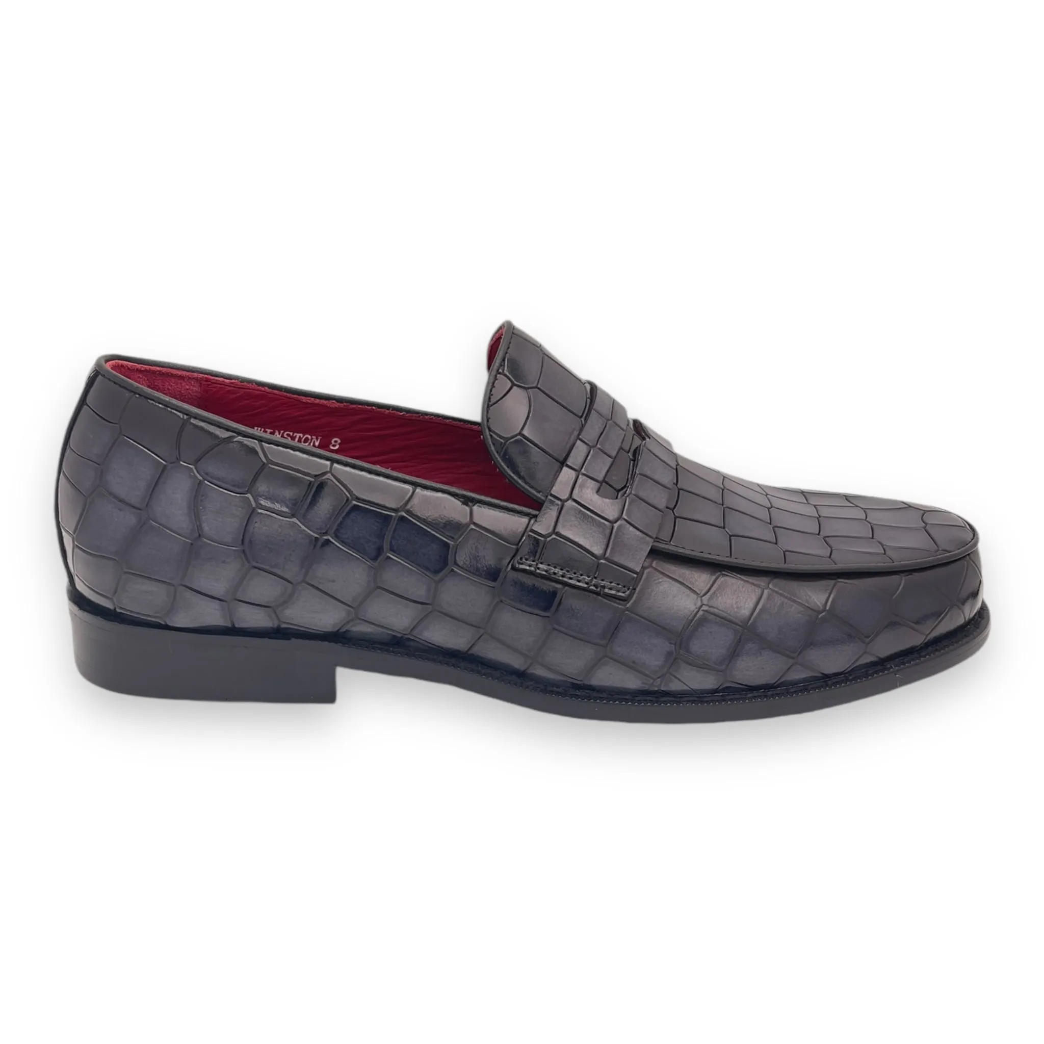 Croc Embossed Penny Loafer