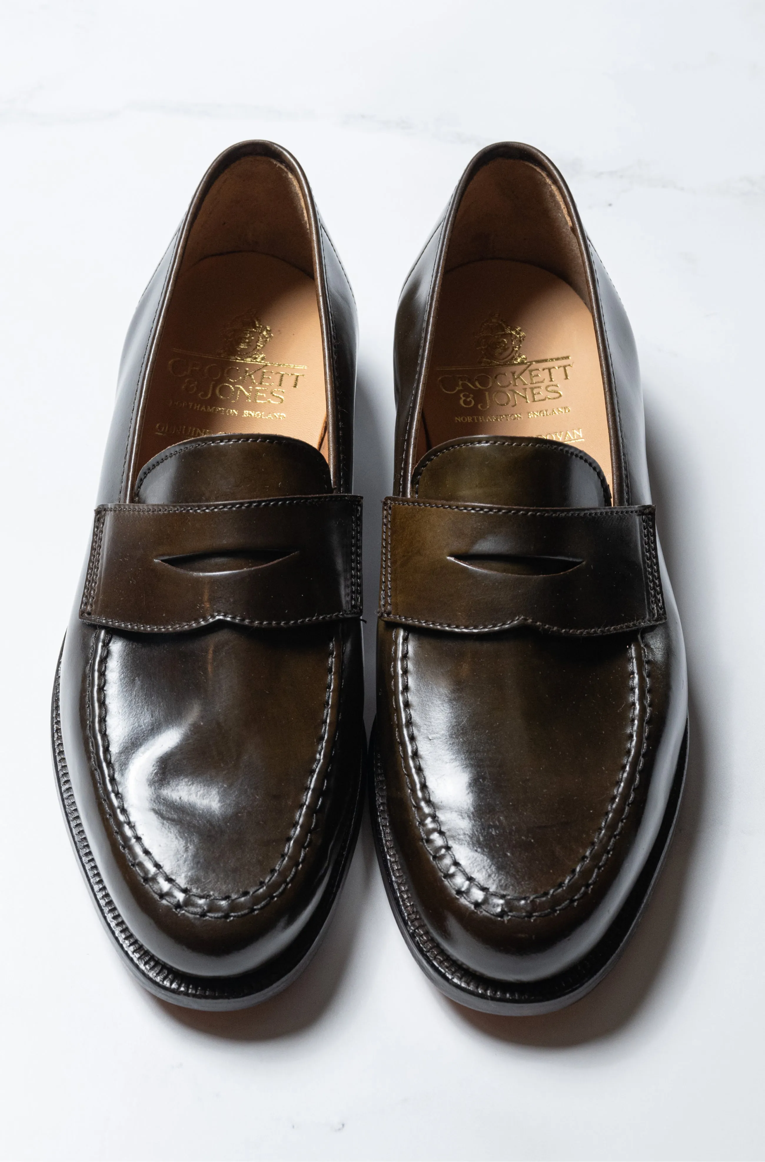 Crockett & Jones Harvard Penny - Dark Brown Shell Cordovan