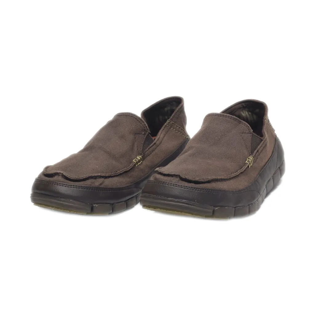 Crocs Loafers Canvas Brown Colour For Men