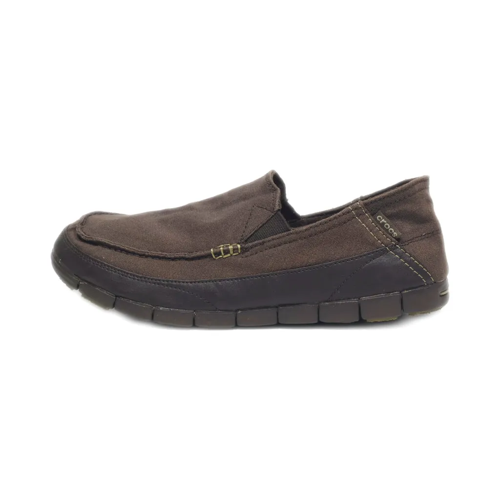 Crocs Loafers Canvas Brown Colour For Men