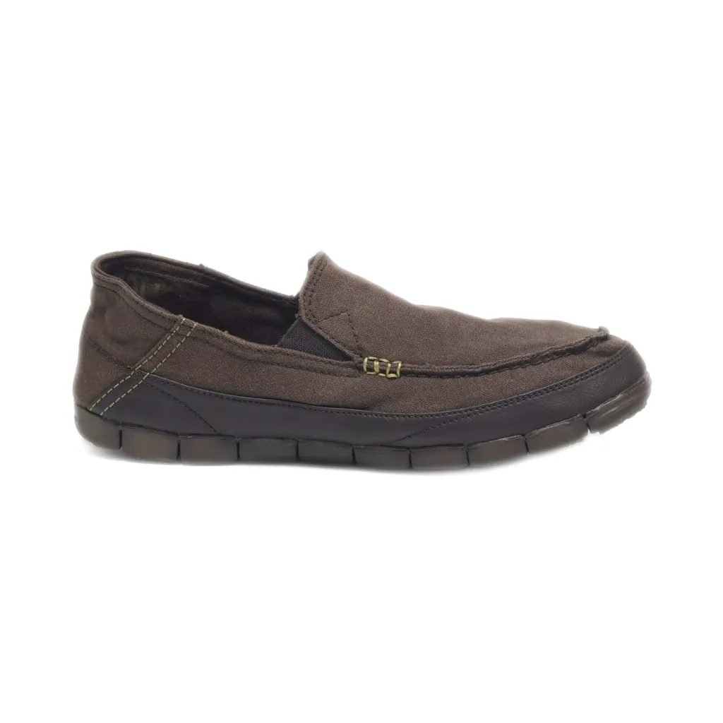 Crocs Loafers Canvas Brown Colour For Men