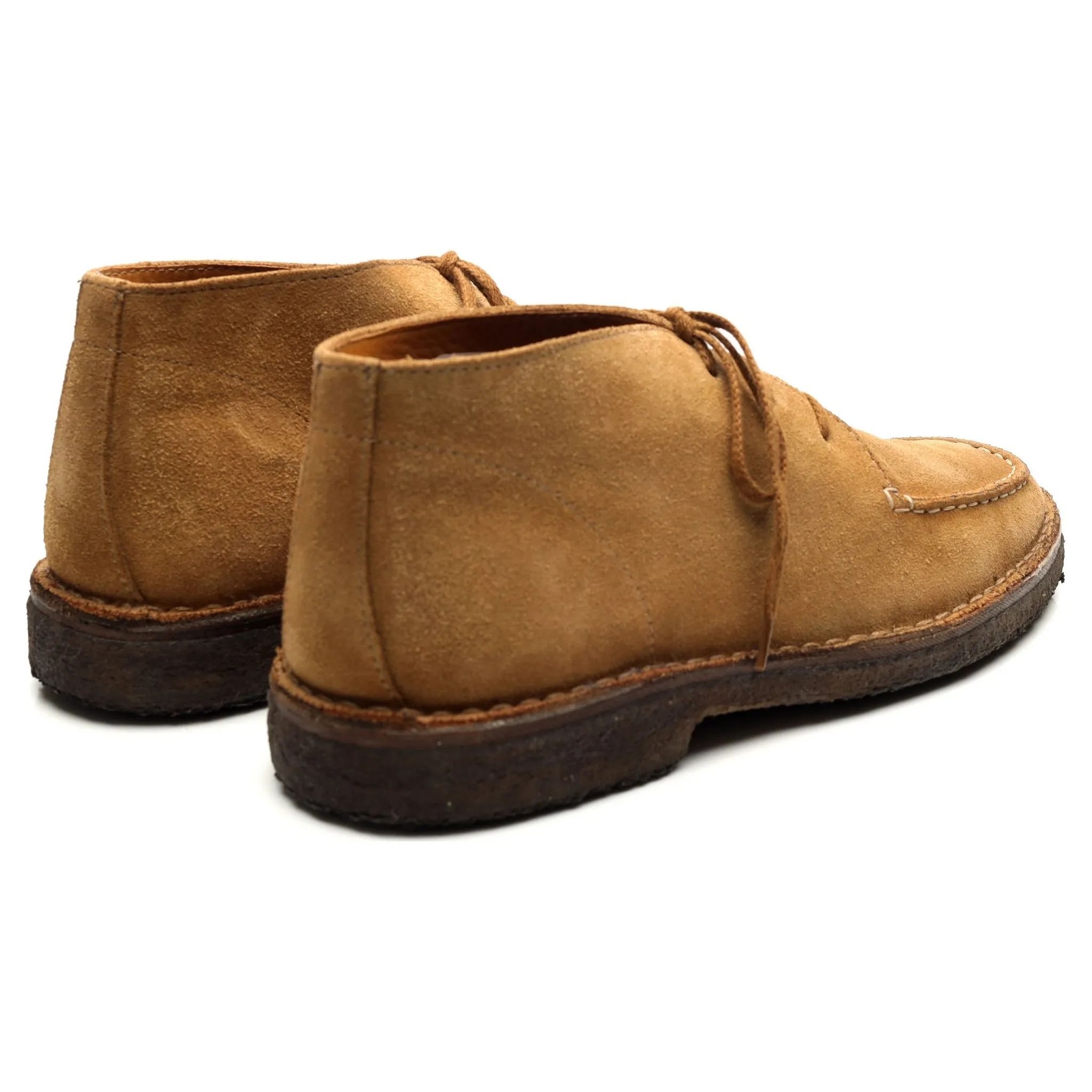 'Crosby' Tan Brown Suede Moc-Toe Chukka Boots UK 9.5