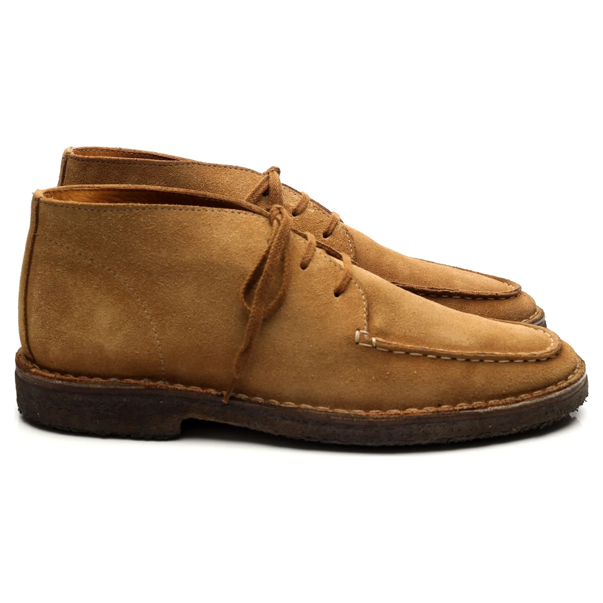 'Crosby' Tan Brown Suede Moc-Toe Chukka Boots UK 9.5