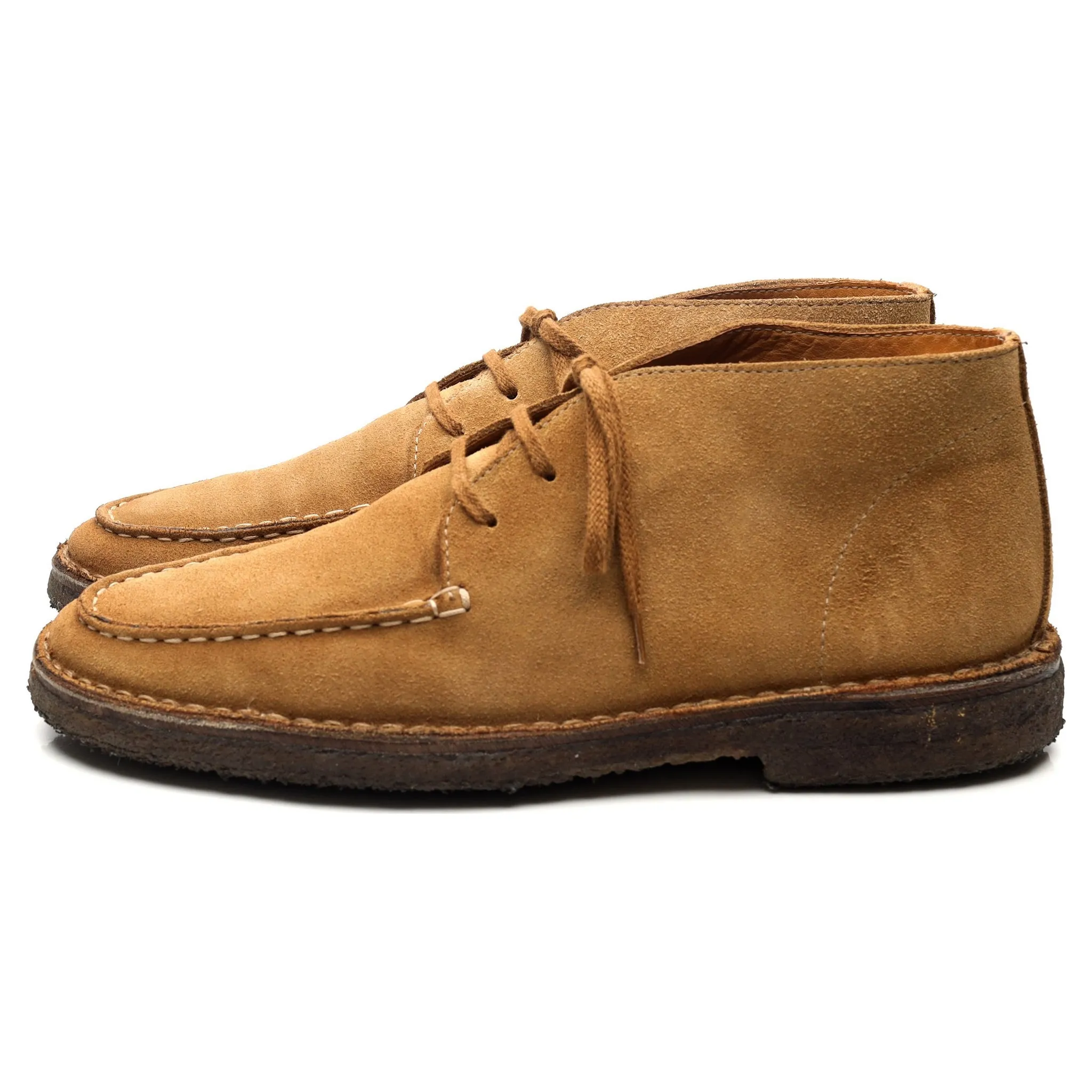 'Crosby' Tan Brown Suede Moc-Toe Chukka Boots UK 9.5