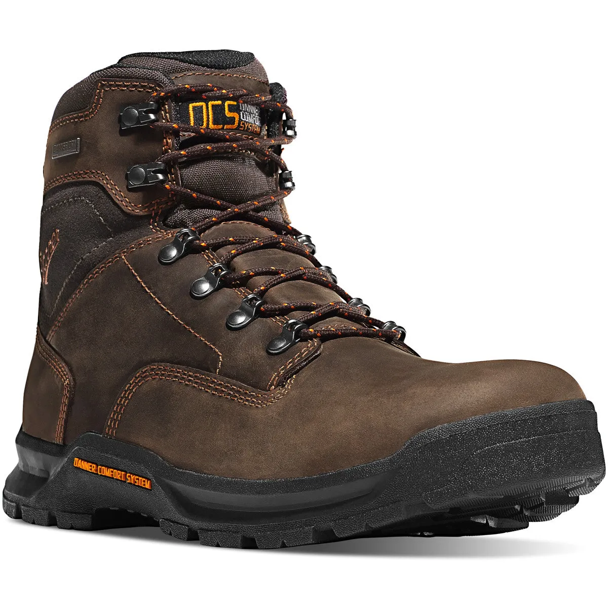 Danner Men`s Boots #12433 | Crafter 6" Brown Boots | Oil & Slip Resistant | Electrical Hazard Boot Leather