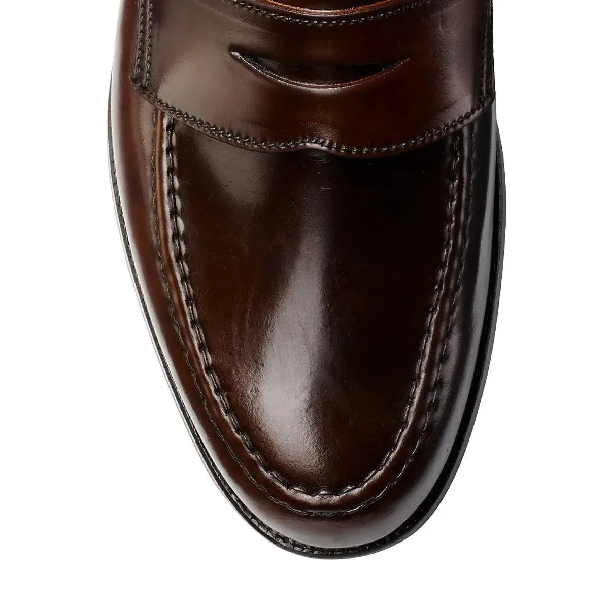 Dark Brown Harvard Cordovan Penny Loafer