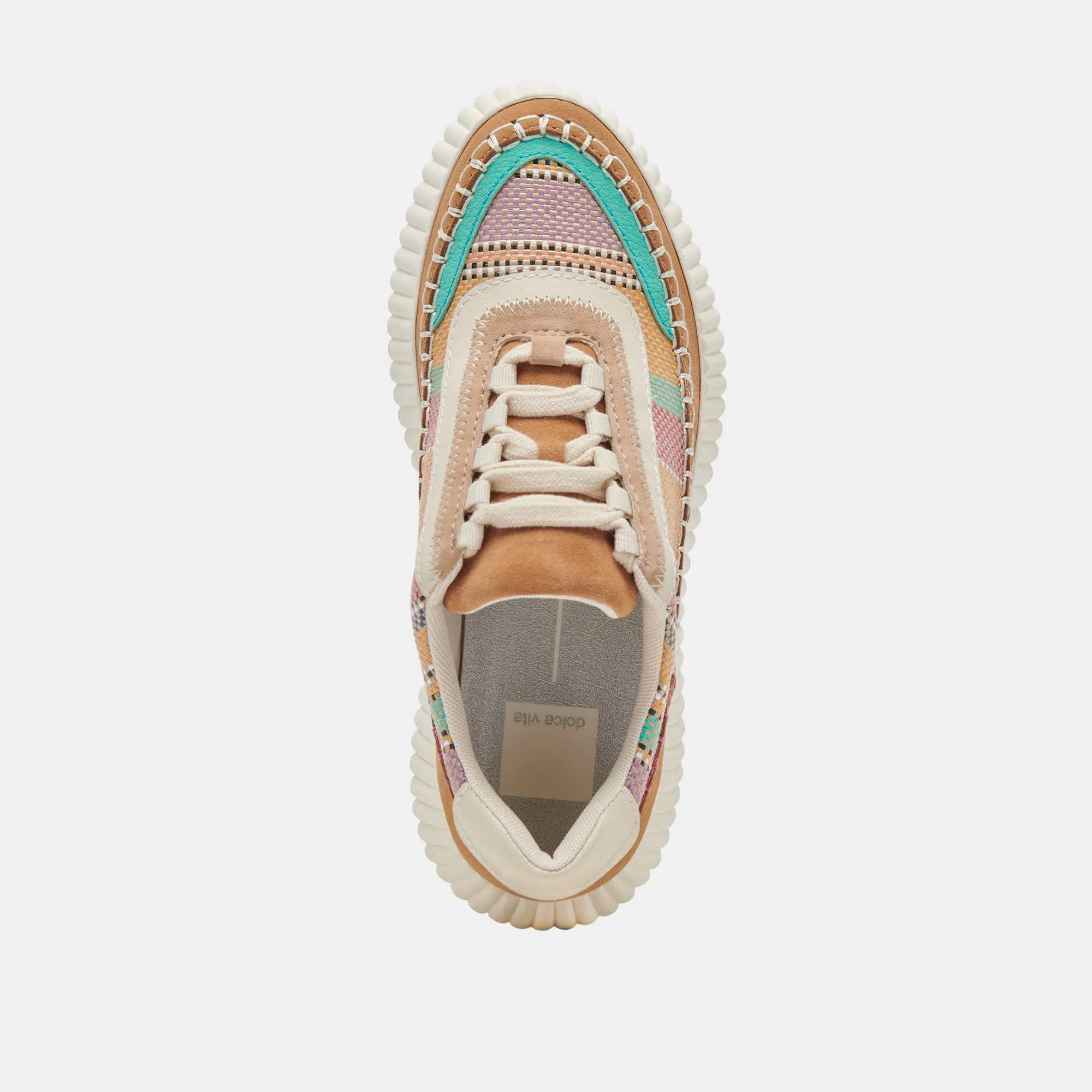 Dolce Vita Dolen Sneakers in Tan Multi Raffia