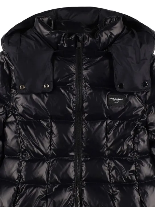 Dolce&amp;Gabbana   Hooded poly puffer down jacket 