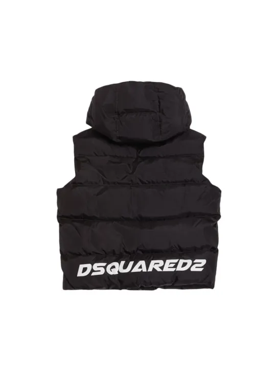 Dsquared2   Hooded nylon puffer vest 