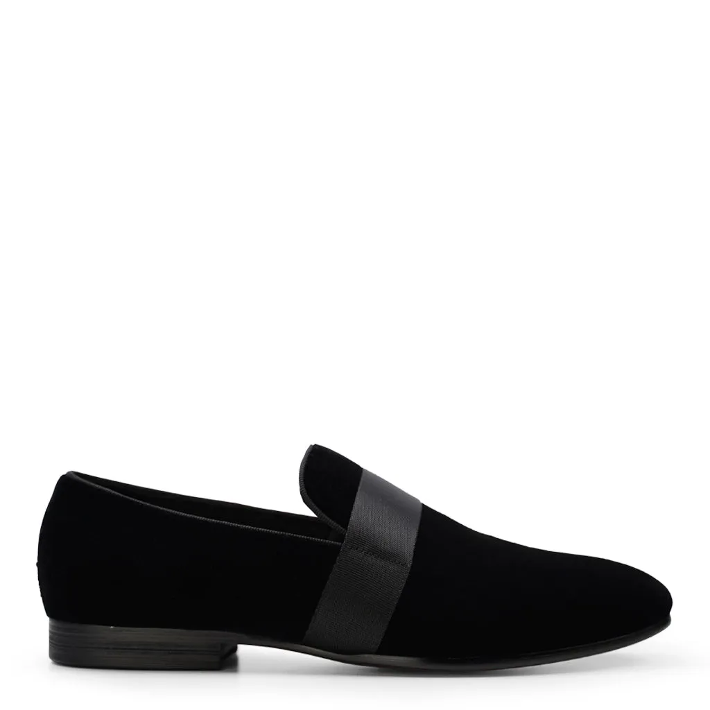 Dylan Black Velvet Loafers