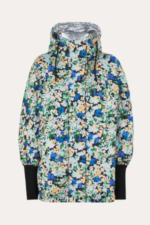 Elaina Puffer Jacket - Floral Pointillism