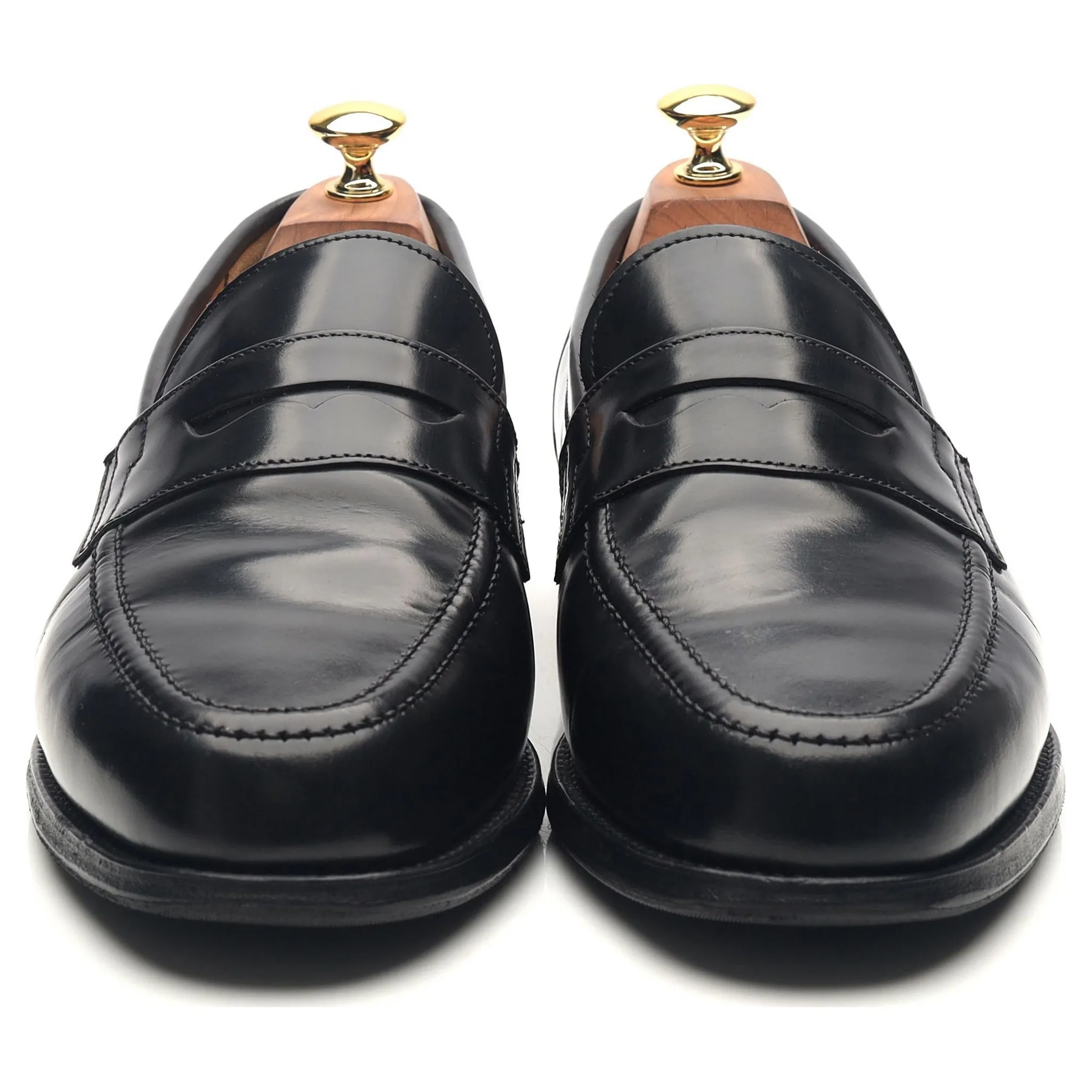 'Elstree' Black Leather Loafers UK 9 EX