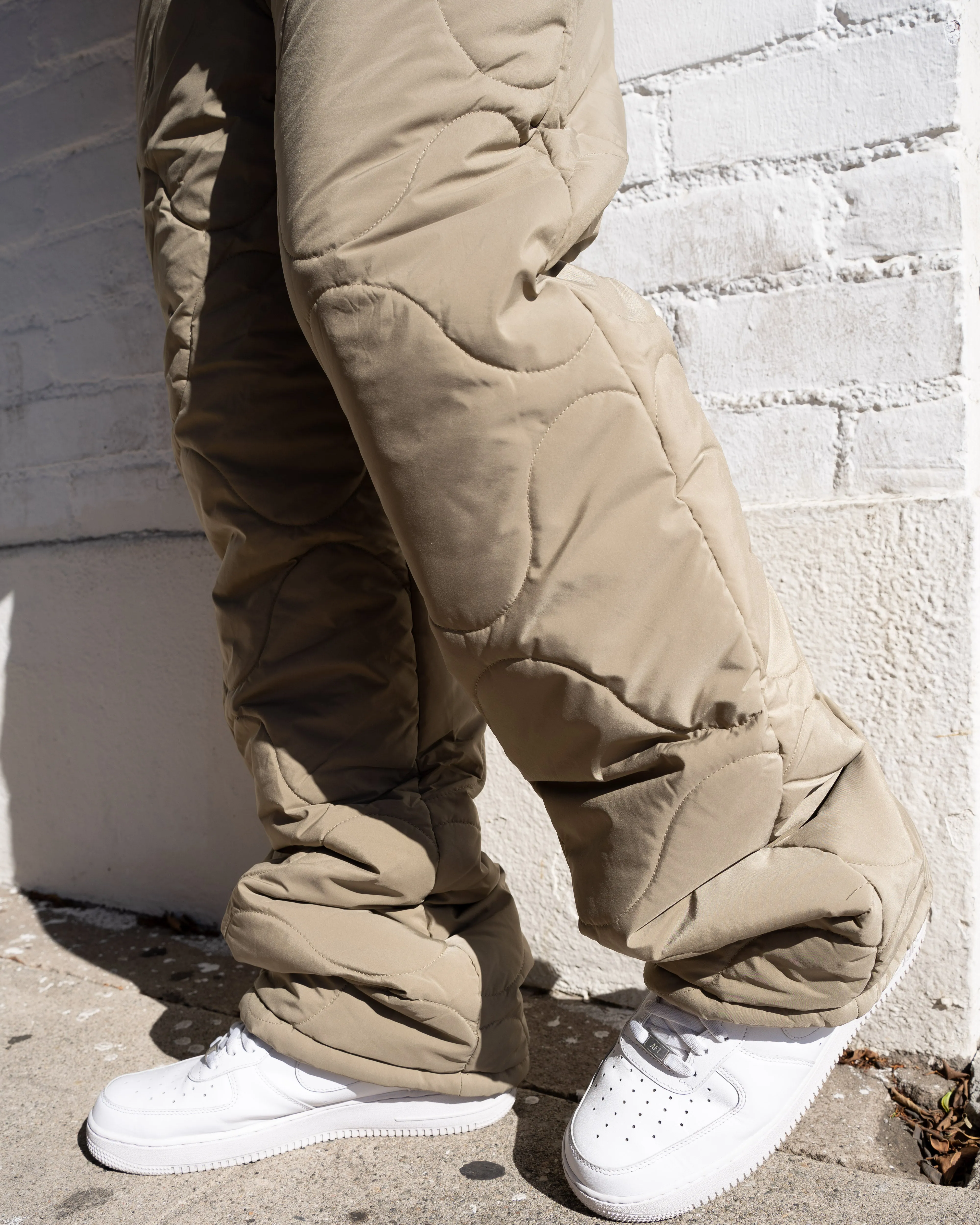 EPTM GRIDDY PUFFER PANTS-KHAKI