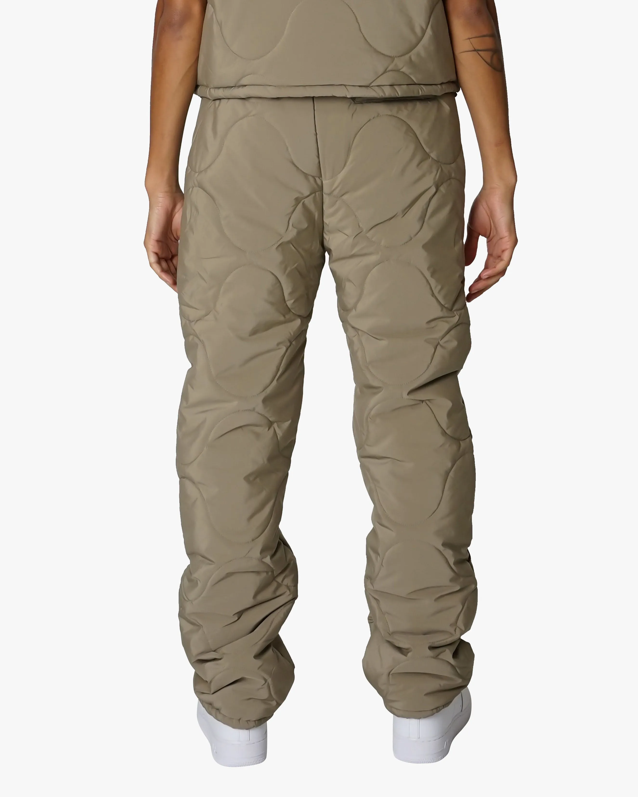 EPTM GRIDDY PUFFER PANTS-KHAKI