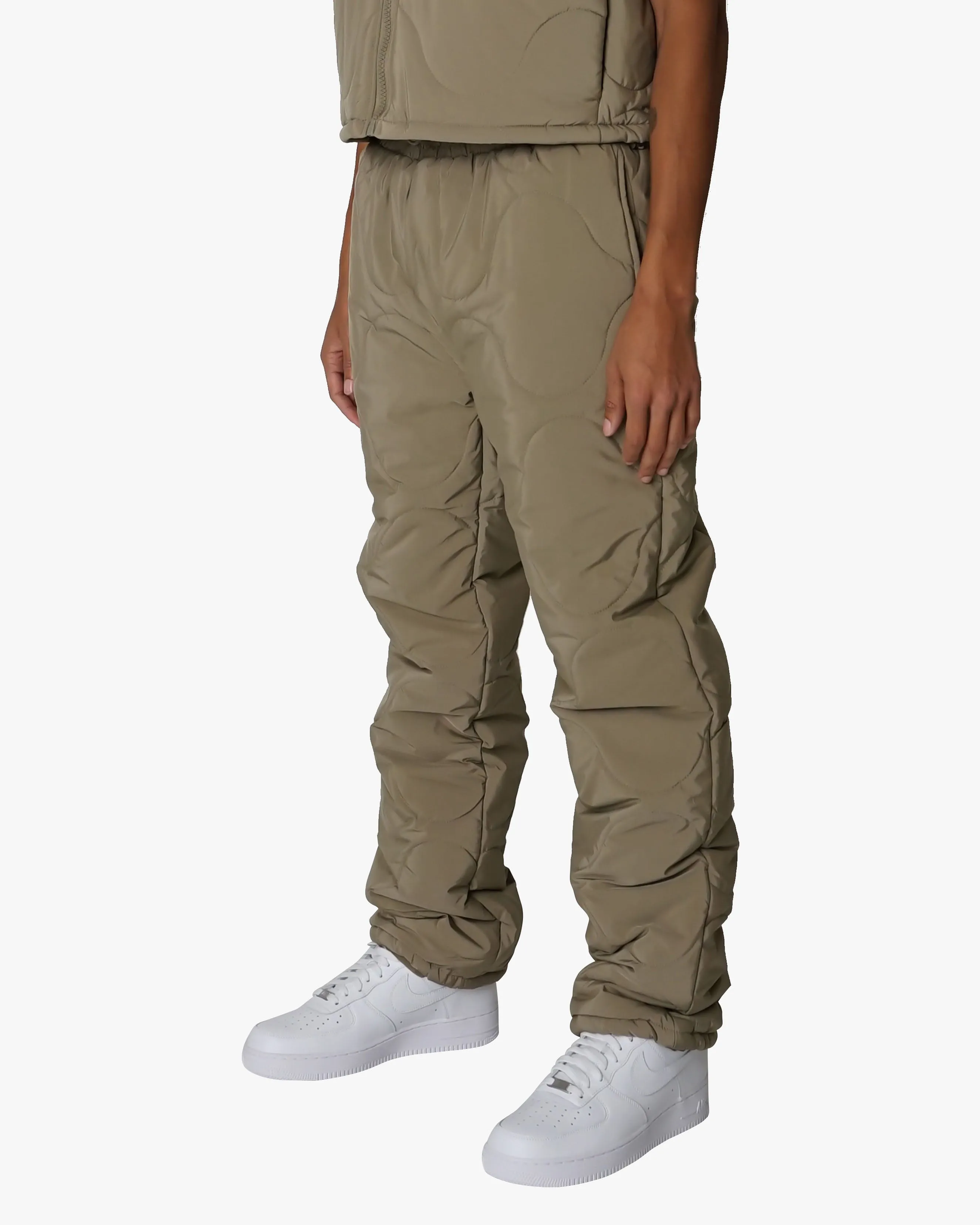 EPTM GRIDDY PUFFER PANTS-KHAKI