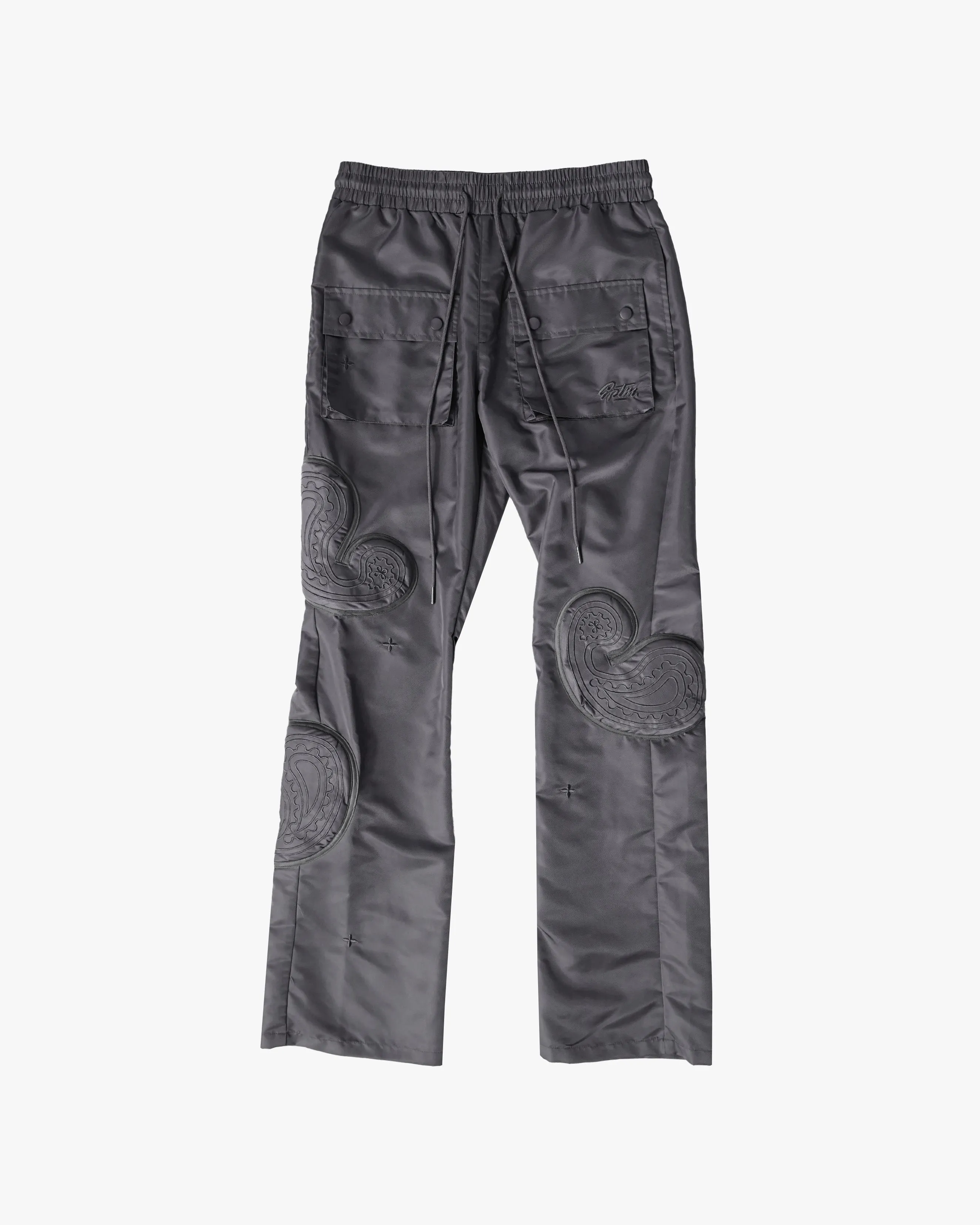 EPTM PUFFER PAISLEY PANTS-CHARCOAL