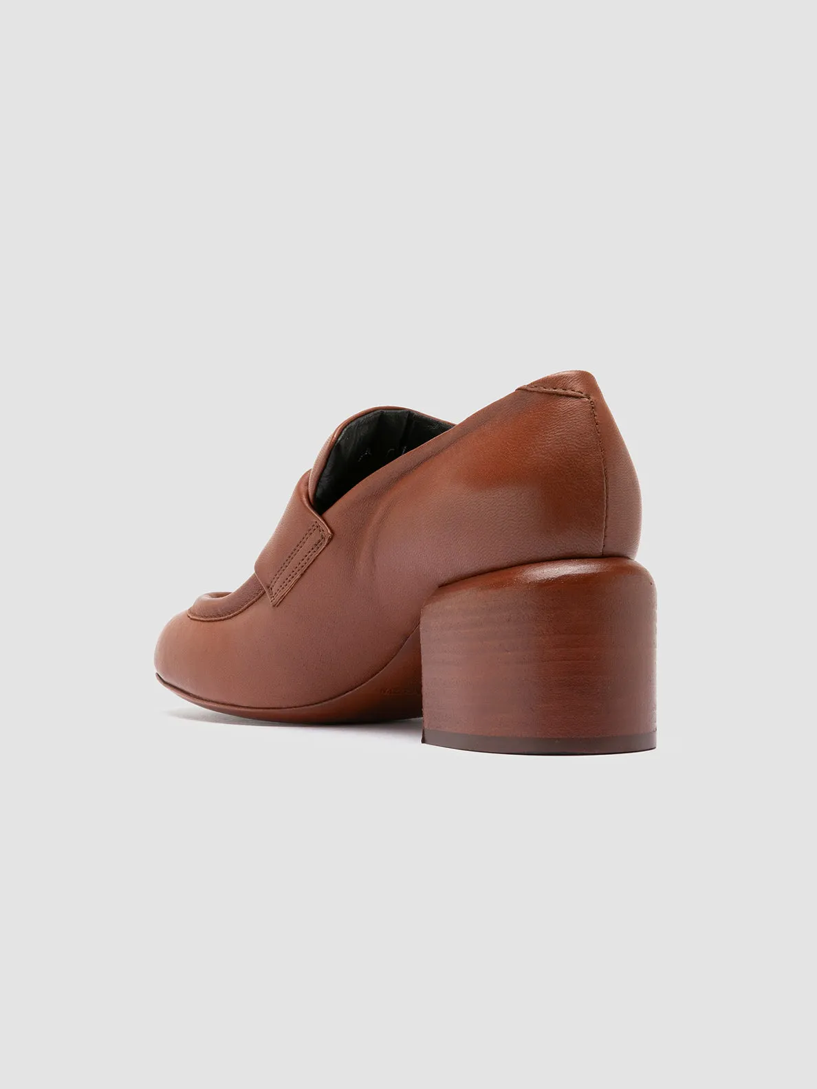 ETHEL 001 - Brown Leather Penny Loafers