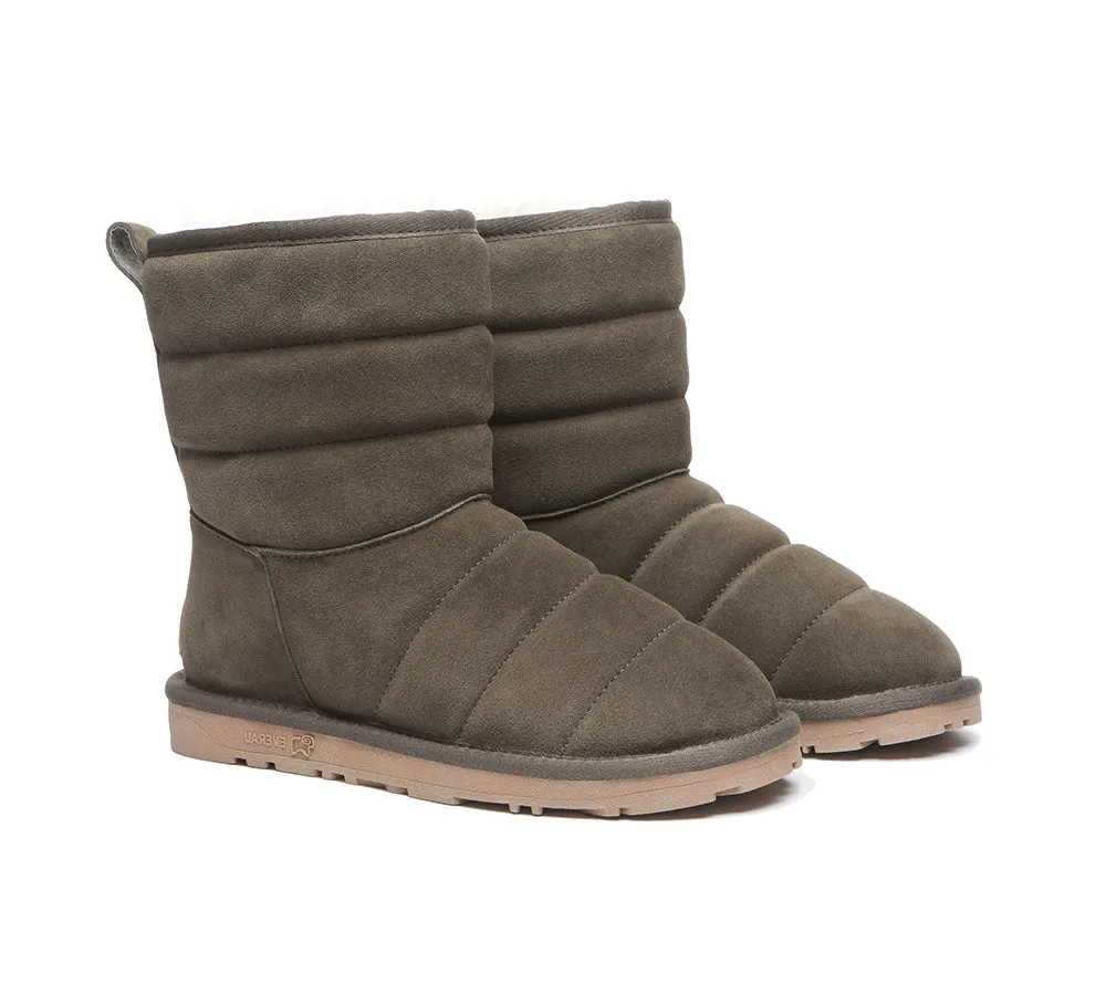 EVERAU® UGG Boots Sheepskin Wool Short Puffer