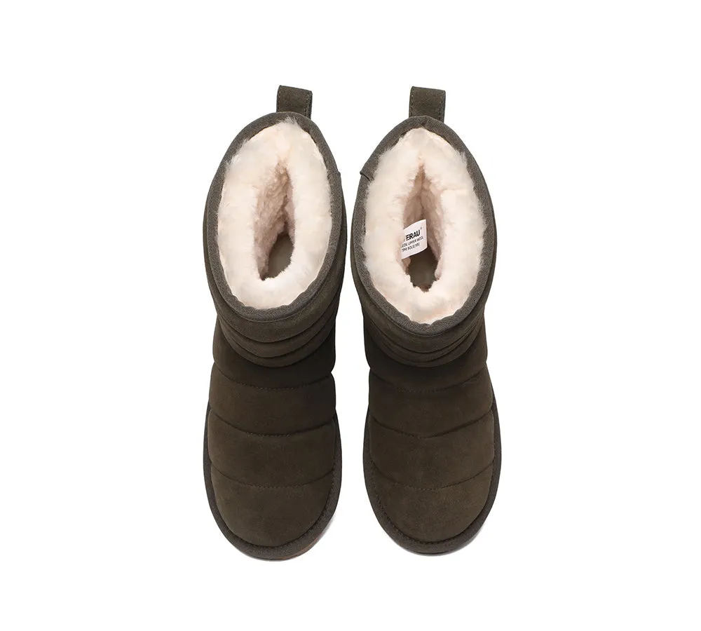 EVERAU® UGG Boots Sheepskin Wool Short Puffer