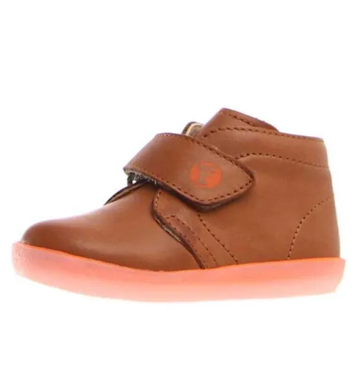 Falcotto Boy's and Girl's Conte Shoes, Cognac/Arancio Fluo