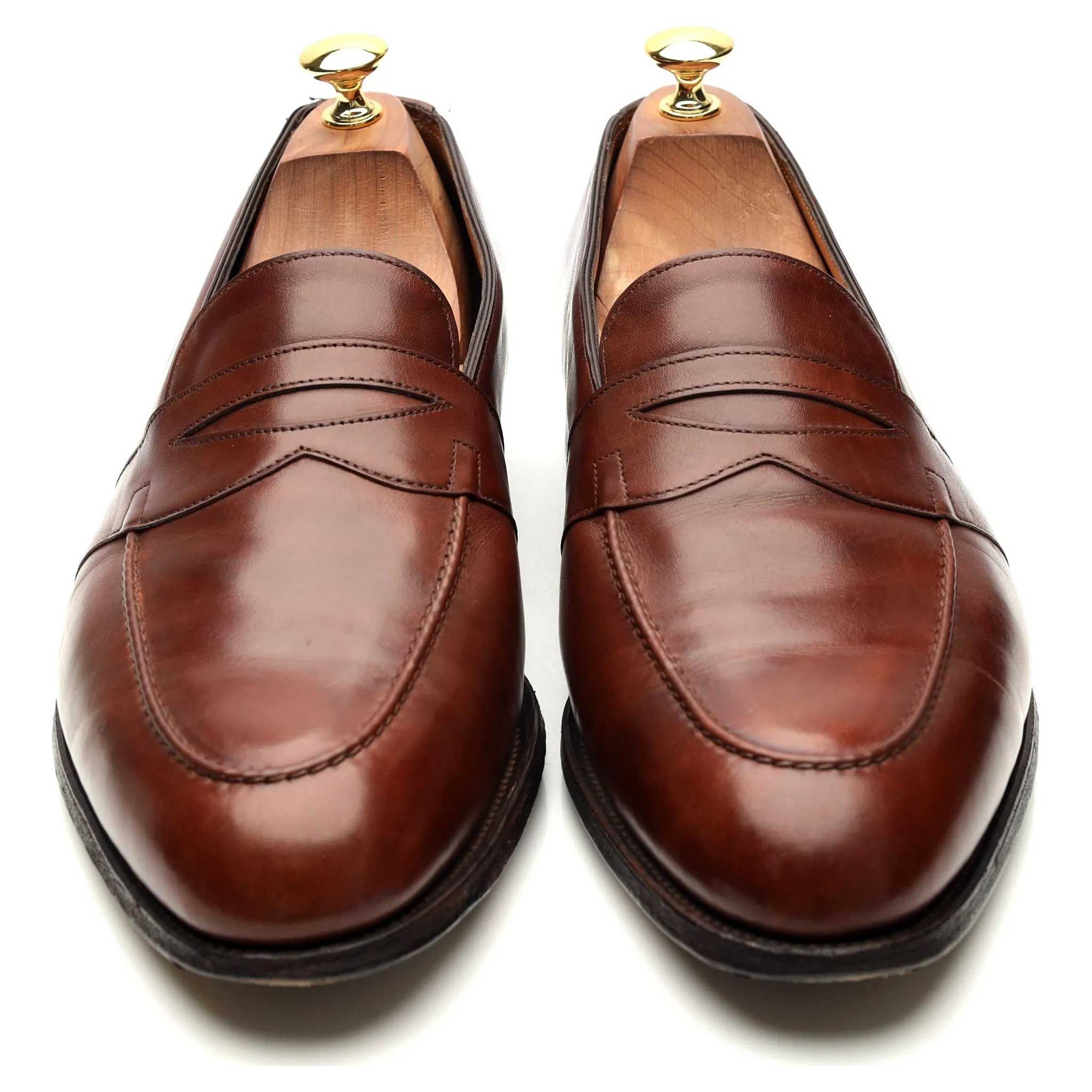 'Fencote' Brown Museum Leather Loafers UK 9.5 EE