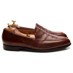 'Fencote' Brown Museum Leather Loafers UK 9.5 EE