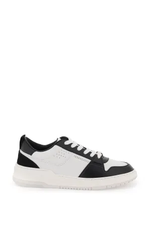 Ferragamo Two-Tone Leather Sneakers for Men - Classic Style and Sophistication