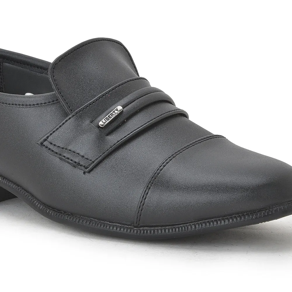 Fortune (Black) Penny Loafer Shoes For Men By Liberty