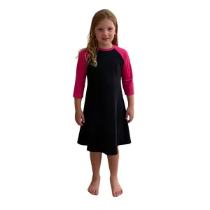 Fuchsia Beach Coverup Pool Coverup swimdress swimsuit for girls Modest Swim Dress Super Stretchy Sun Protection