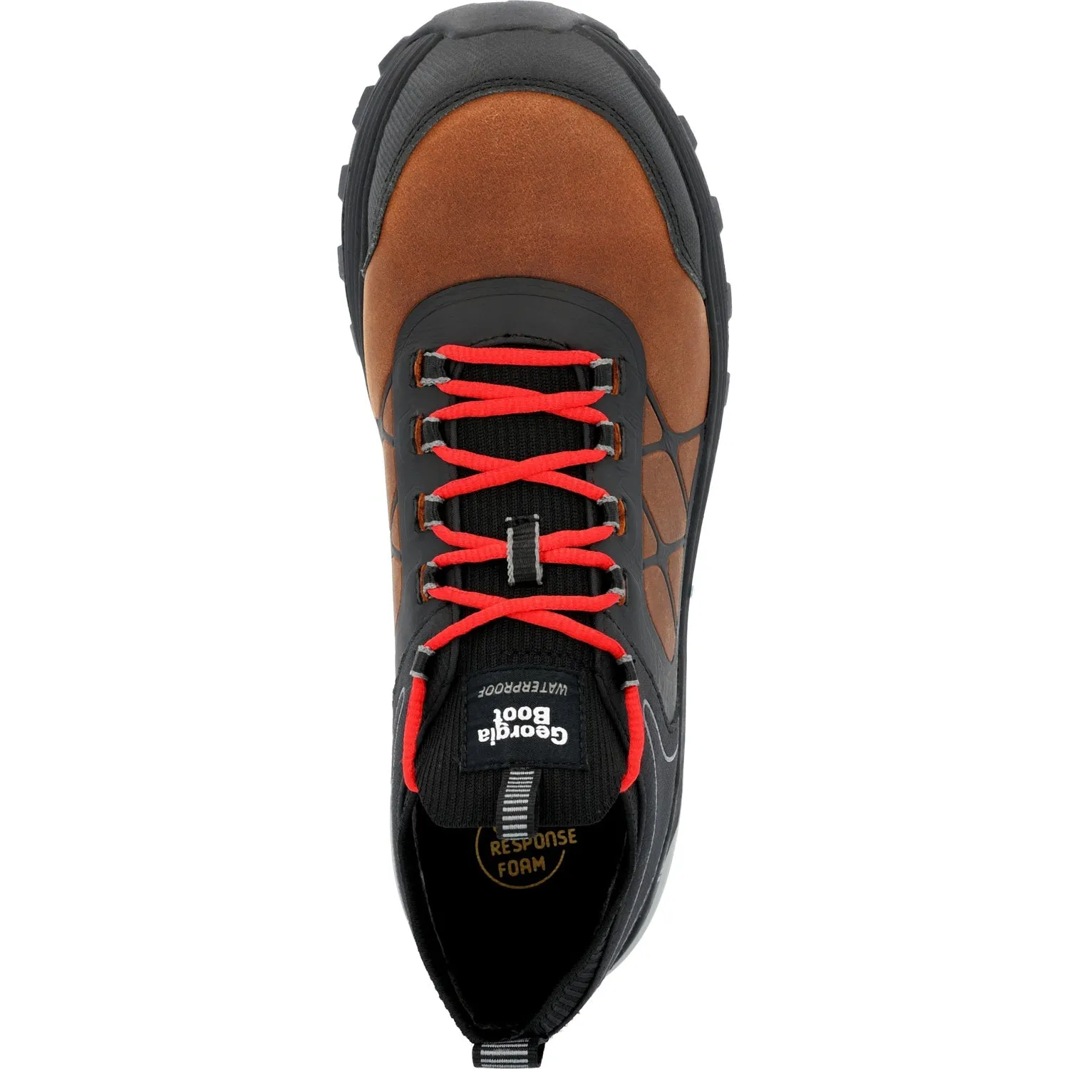 Georgia Mens Durablend Sport WP Hiker Black Leather Work Boots