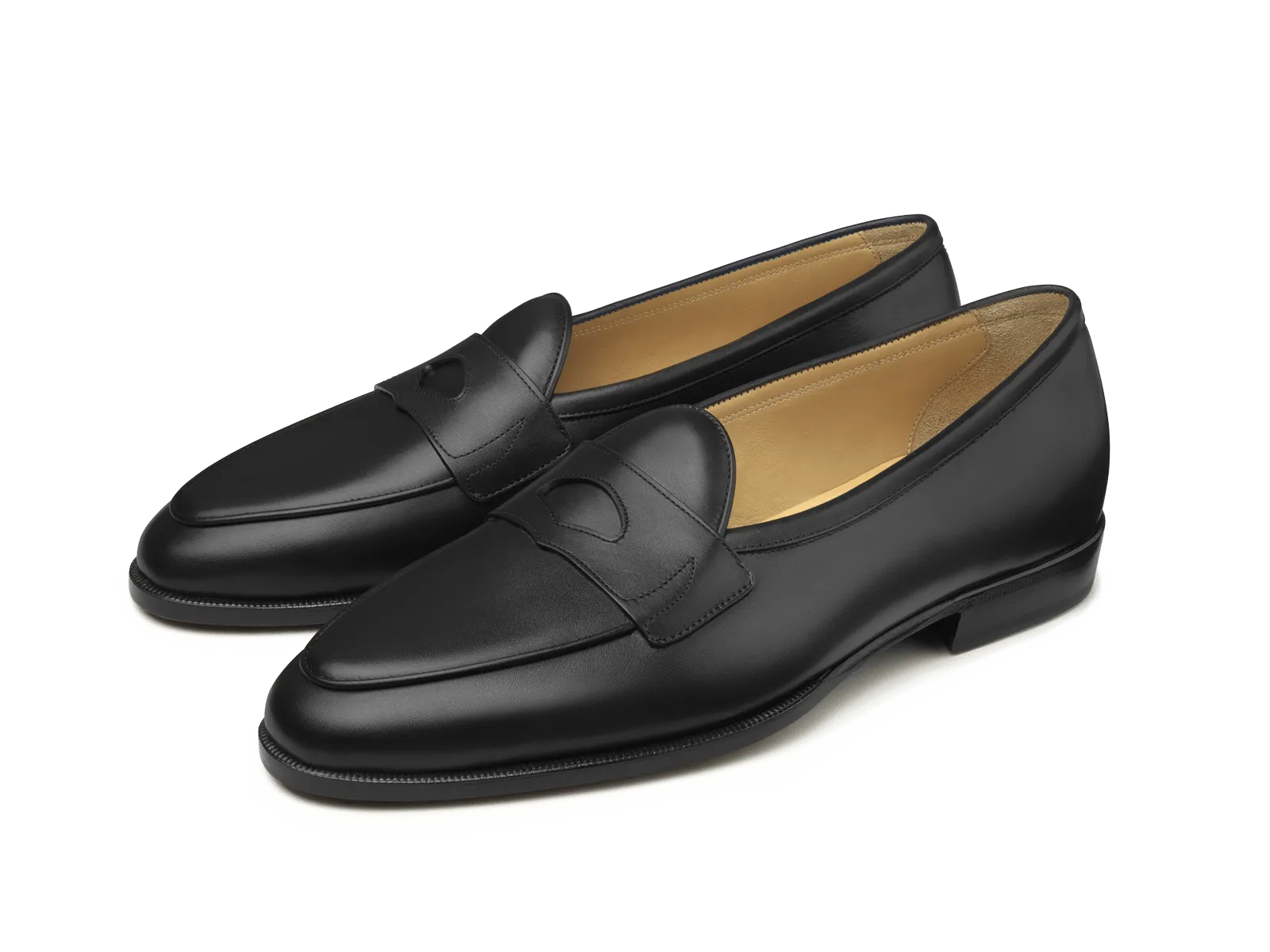 Grand Fleurus Penny Loafers in Black Noble Calf