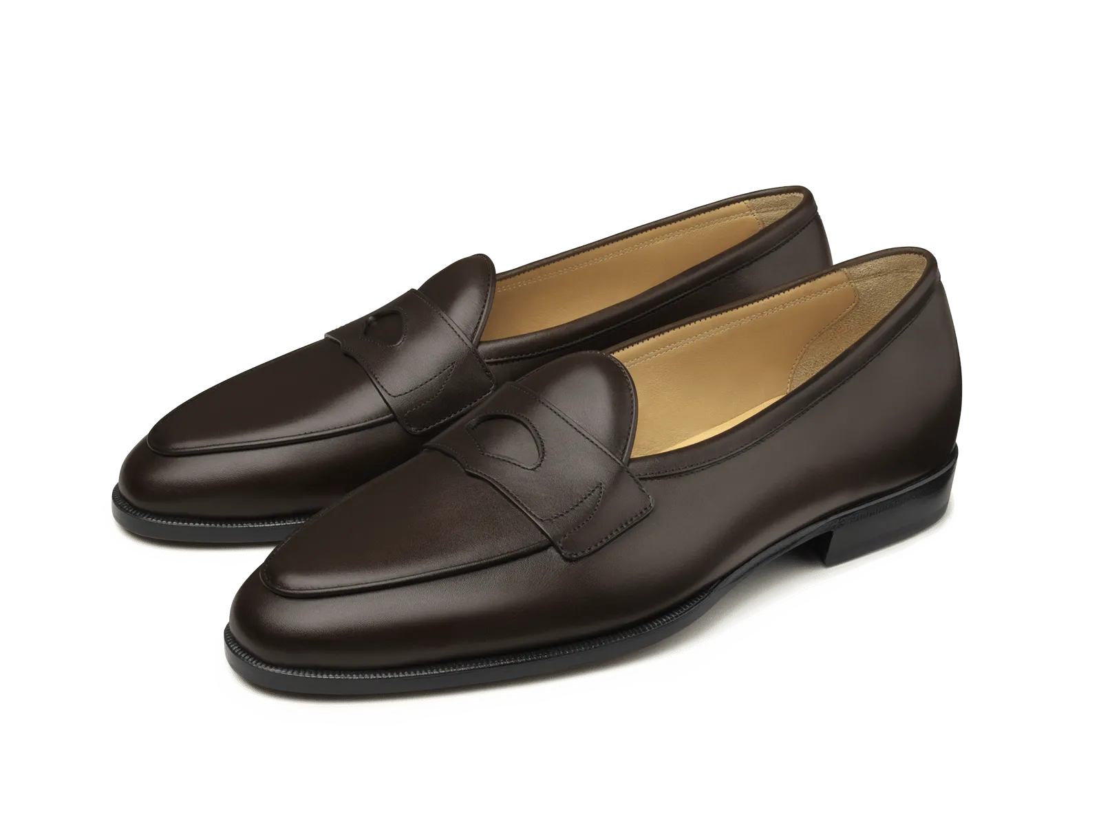 Grand Fleurus Penny Loafers in Dark Brown Noble Calf