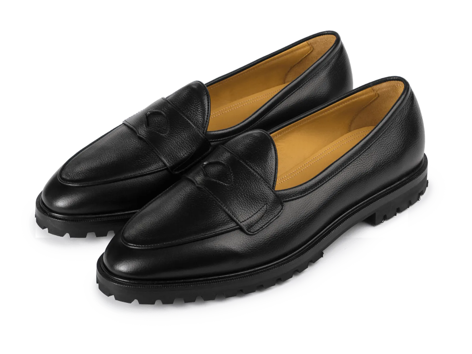 Grand Varenne Loafers in Black Shield Calf