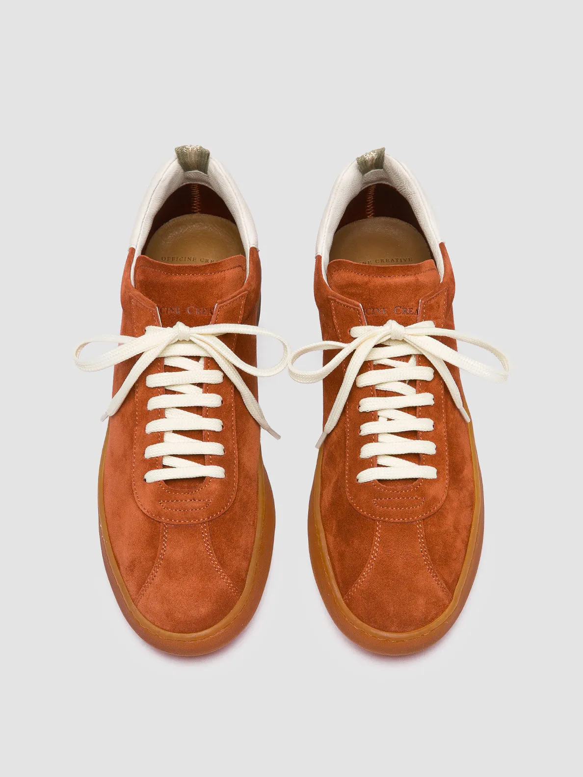 HALO 001 - Red Leather and Suede Low Top Sneakers