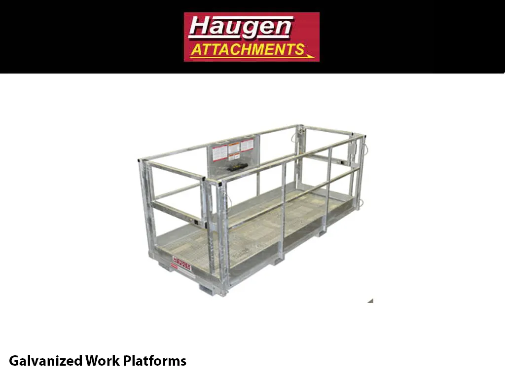 HAUGEN GALVANIZED WORK PLATFORMS FOR TELEHANDLERS/FORKLIFTS