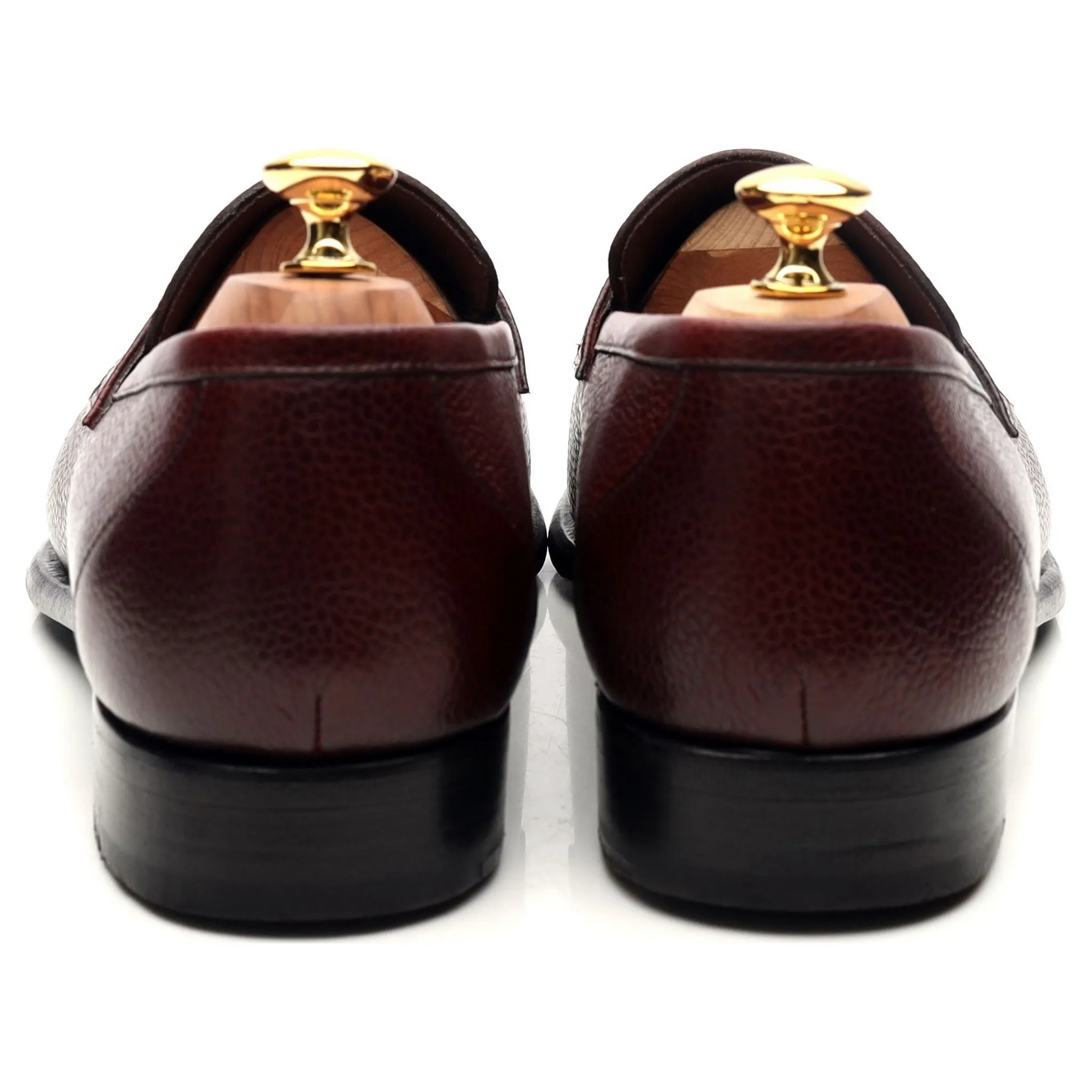 Herring Burgundy Leather Loafers UK 10.5