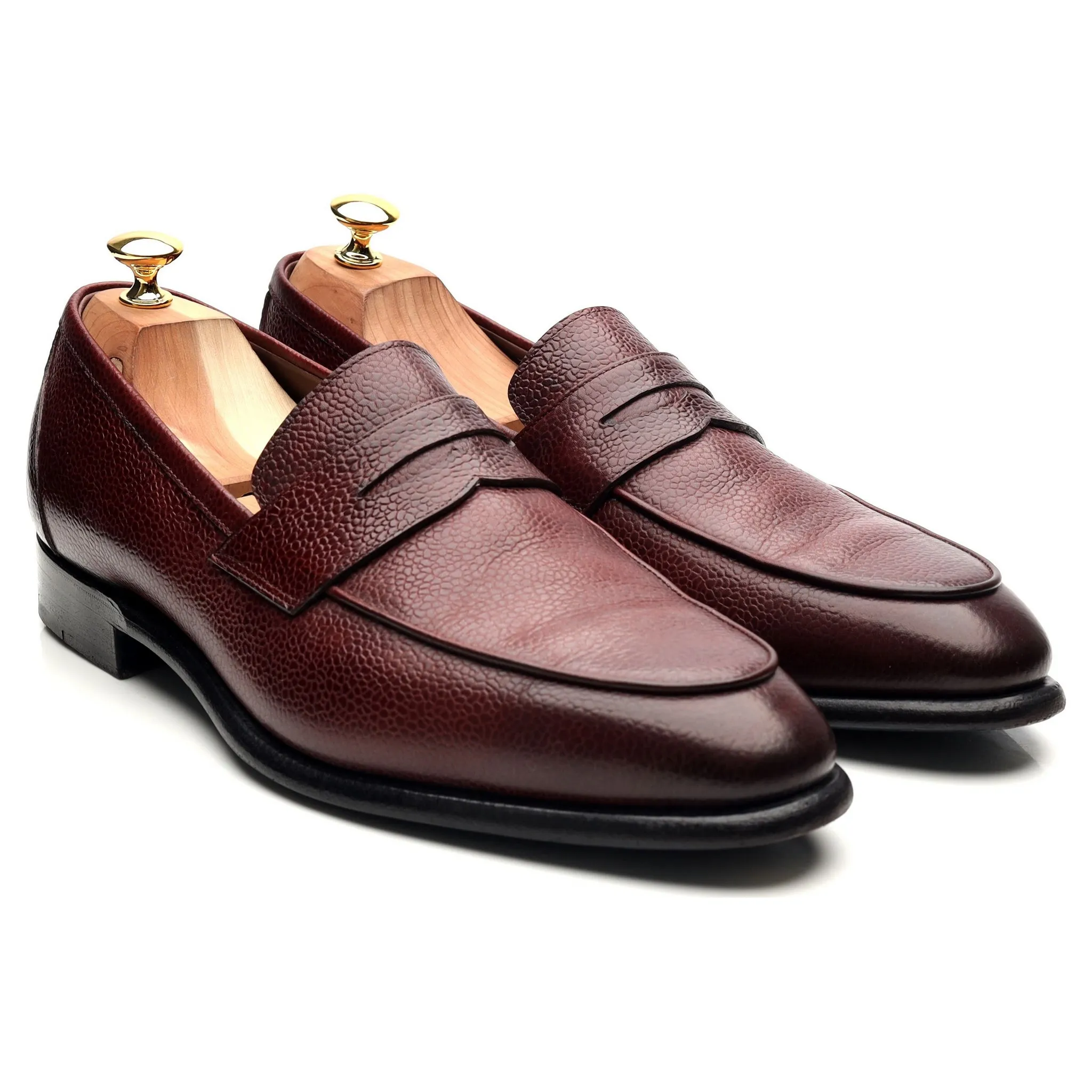 Herring Burgundy Leather Loafers UK 10.5