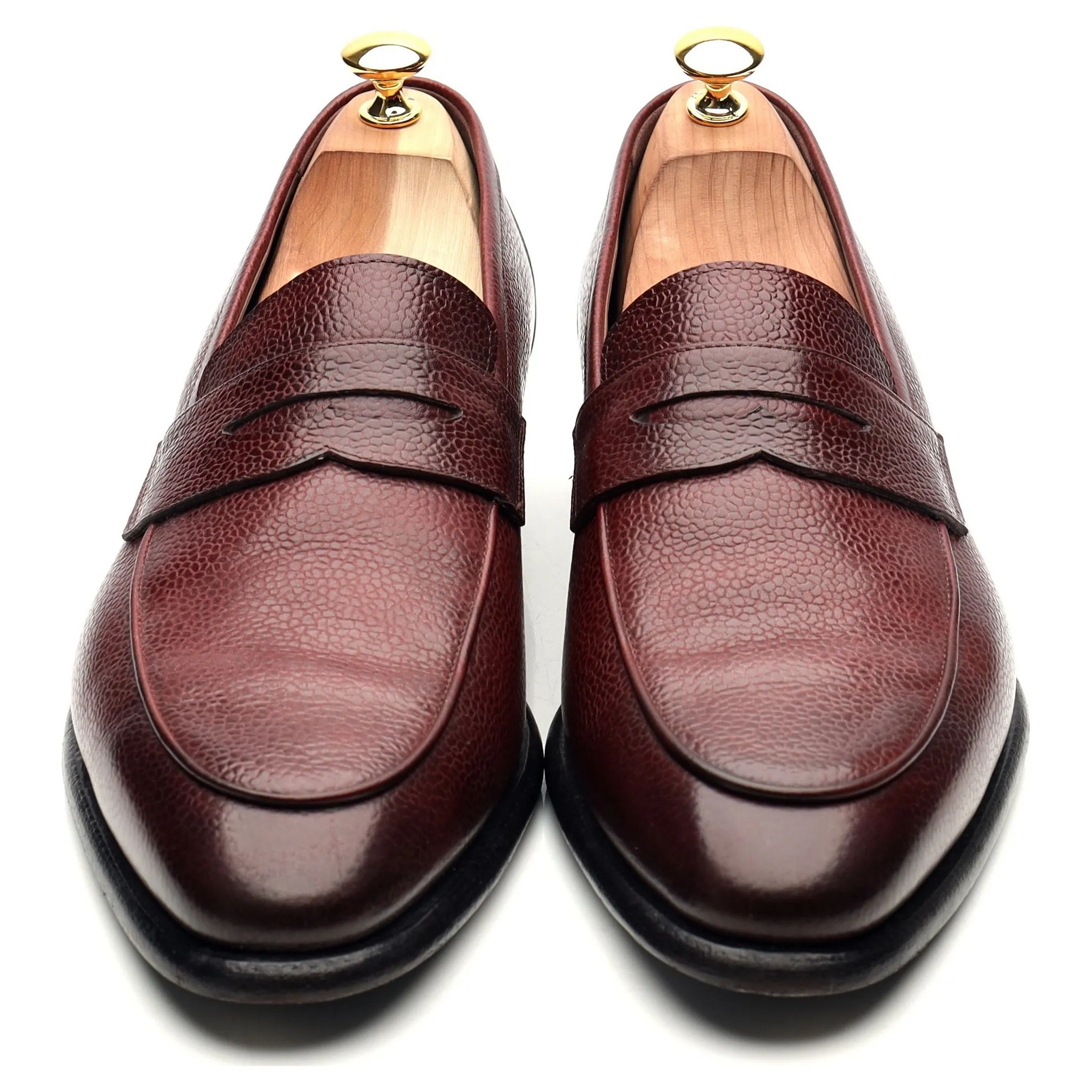 Herring Burgundy Leather Loafers UK 10.5