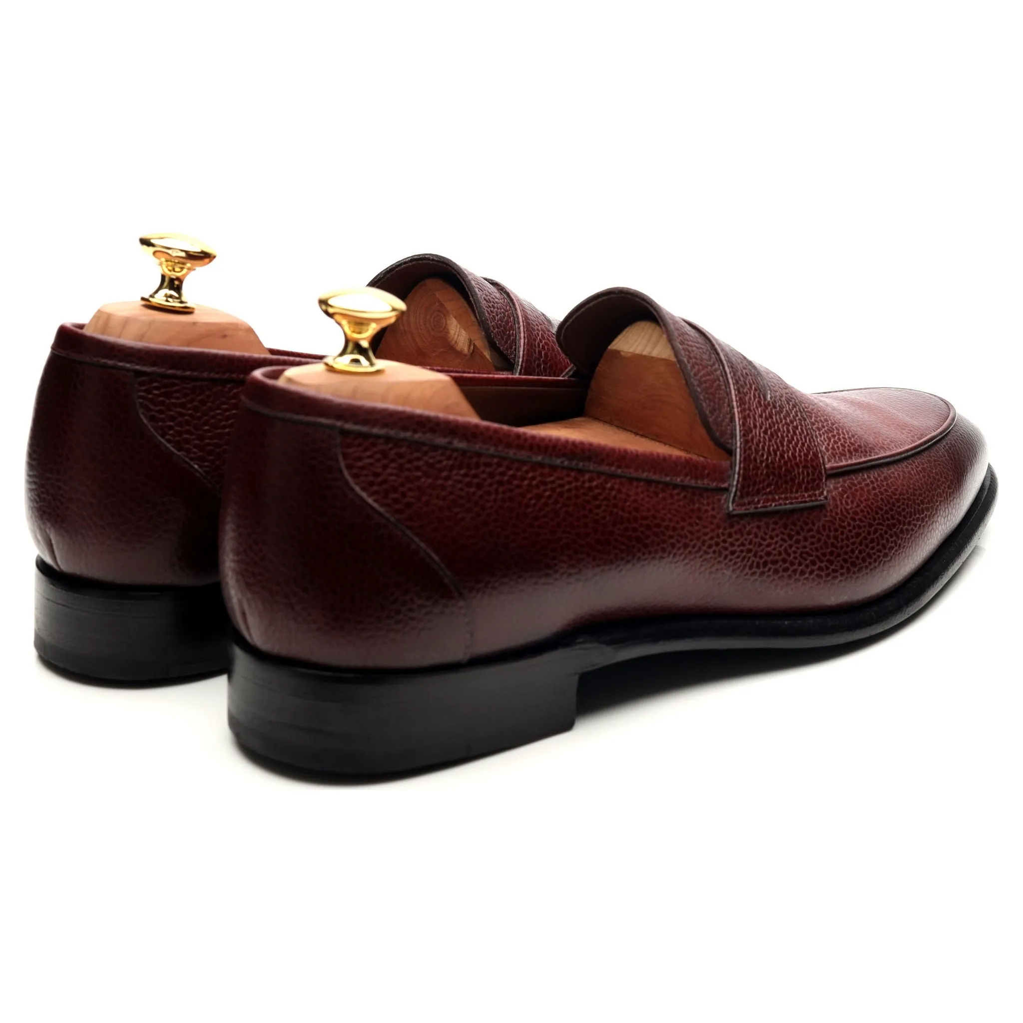 Herring Burgundy Leather Loafers UK 10.5