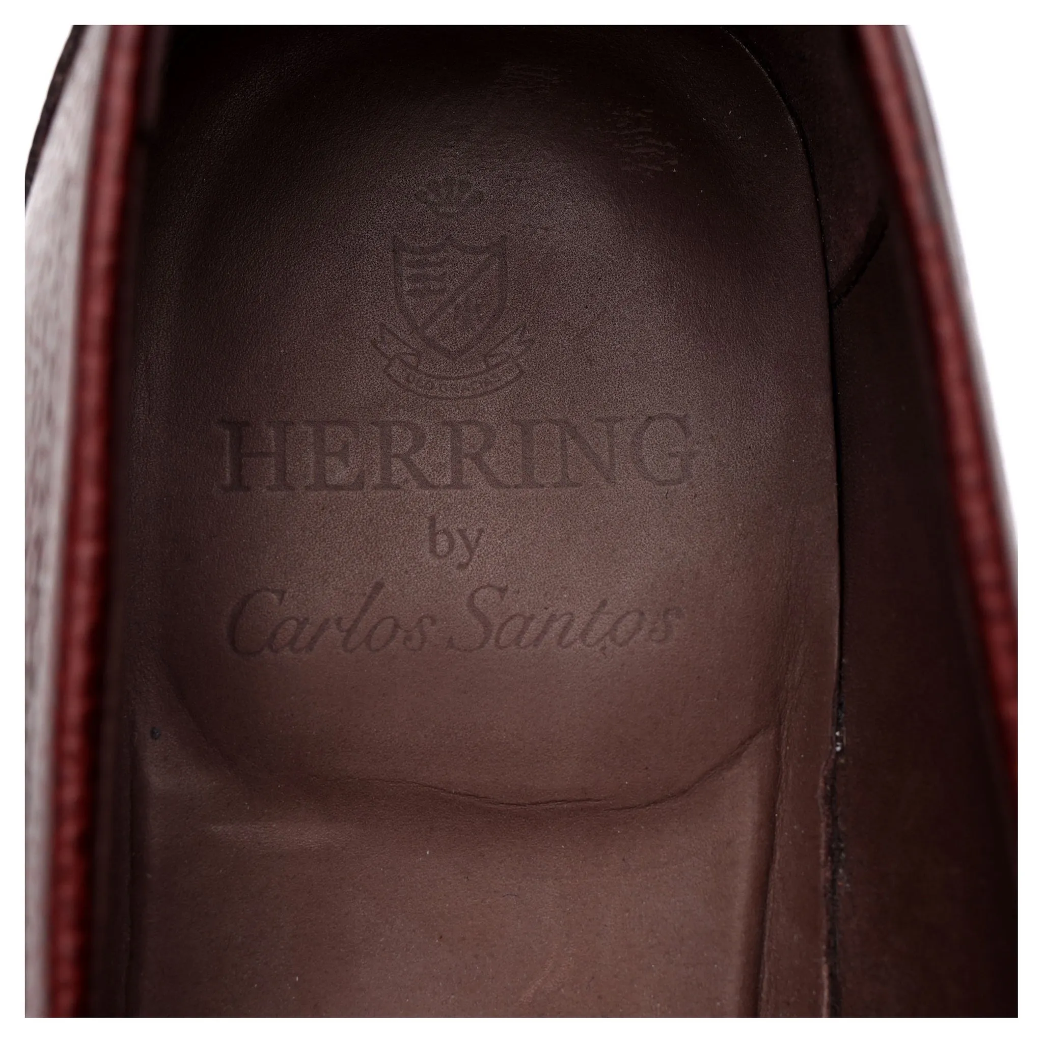 Herring Burgundy Leather Loafers UK 10.5