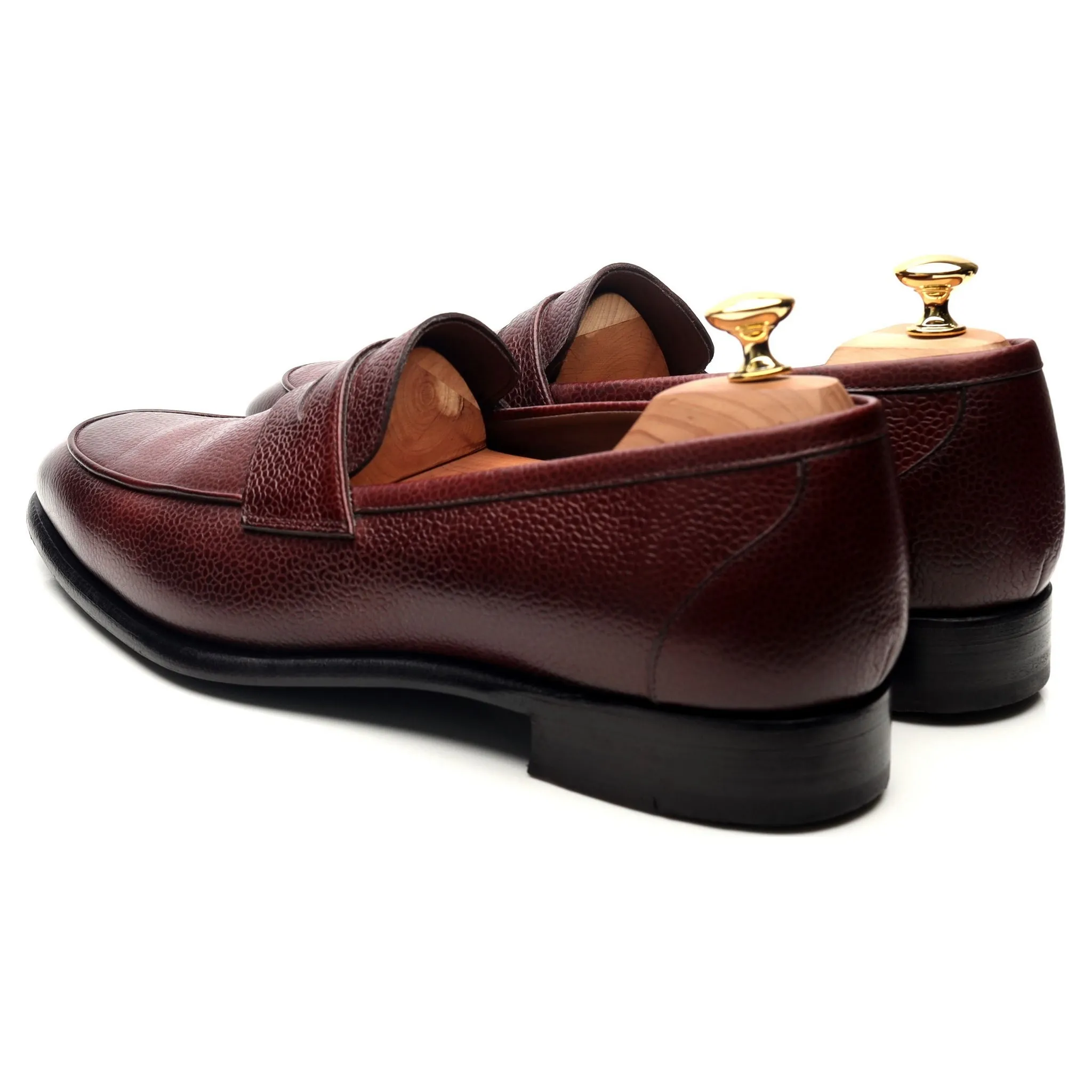 Herring Burgundy Leather Loafers UK 10.5