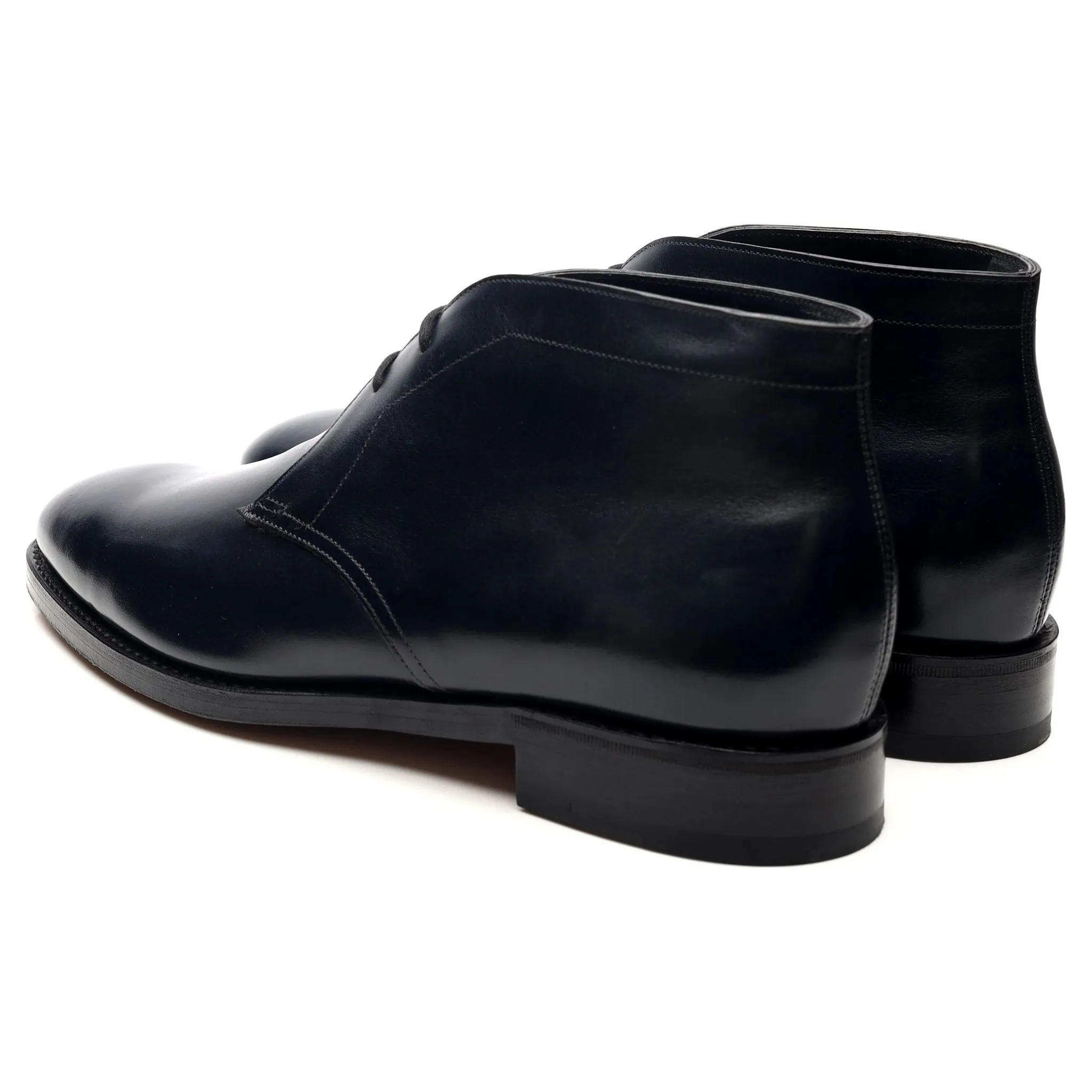 'Heywood' Navy Blue Leather Boots UK 7 E