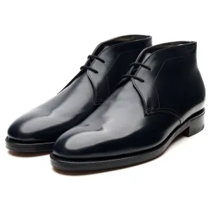 'Heywood' Navy Blue Leather Boots UK 7 E