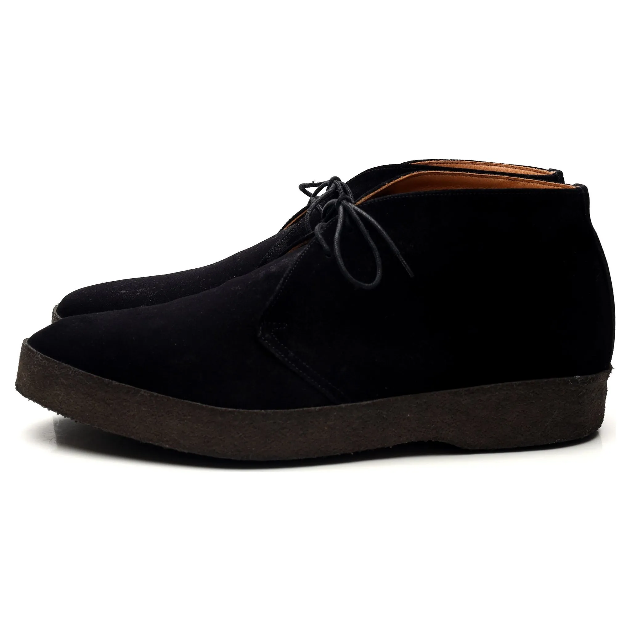 'Hi-Top' Black Suede Chukka Boots UK 11