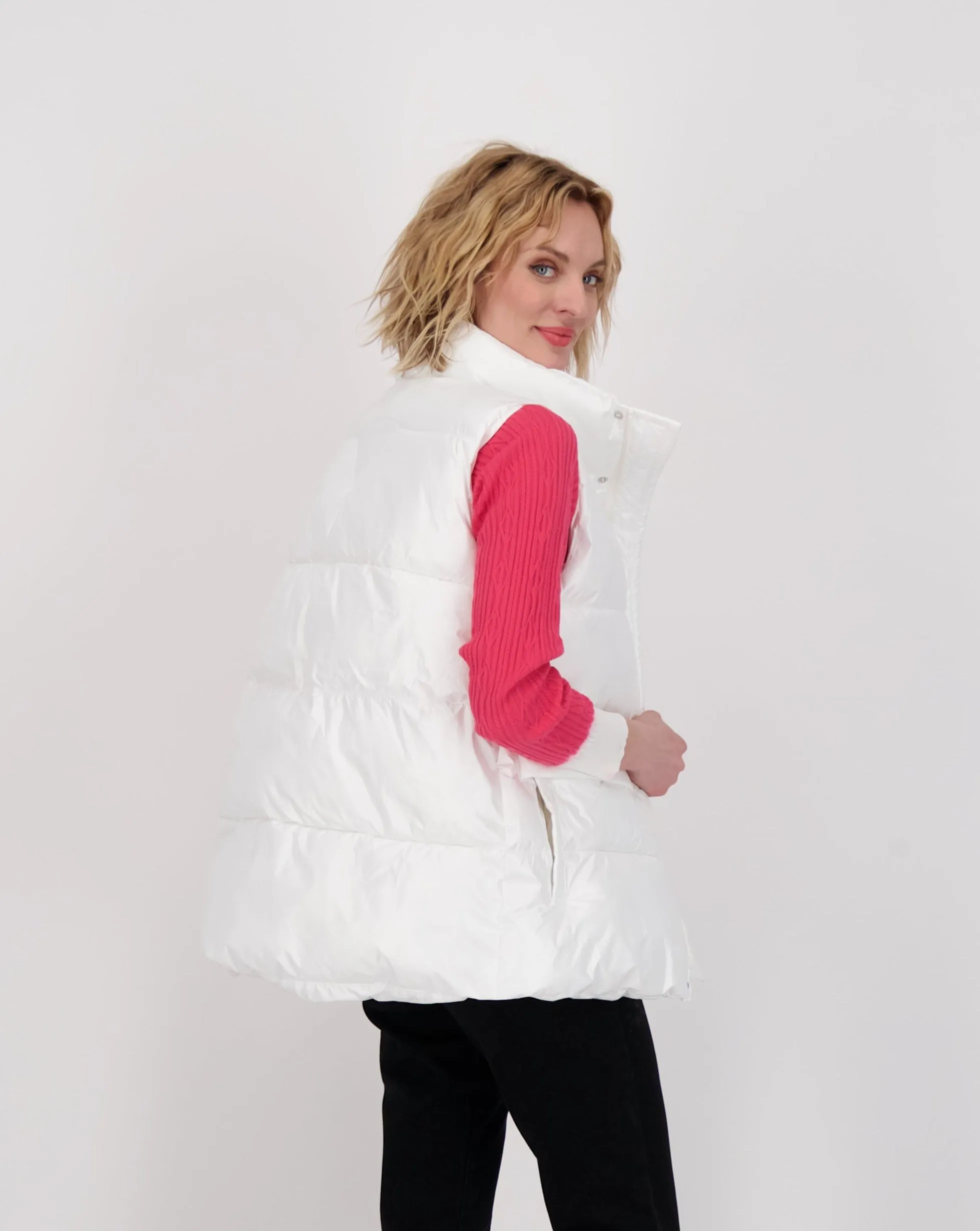 High Neck Puffer Vest