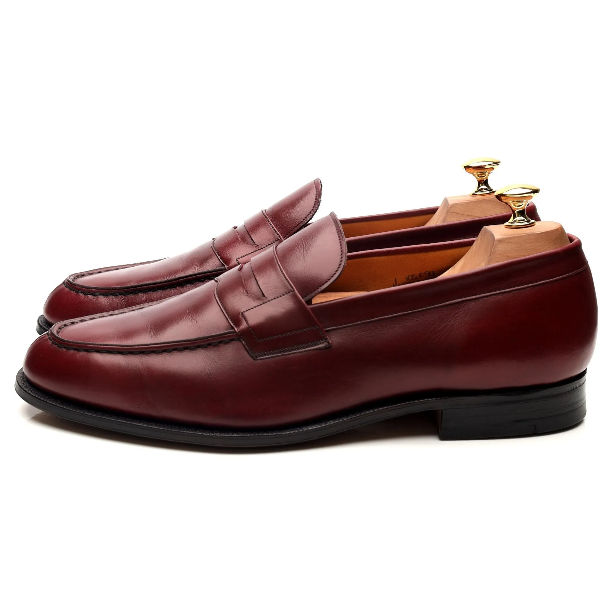 'Hilton' Burgundy Leather Loafers UK 10.5 F