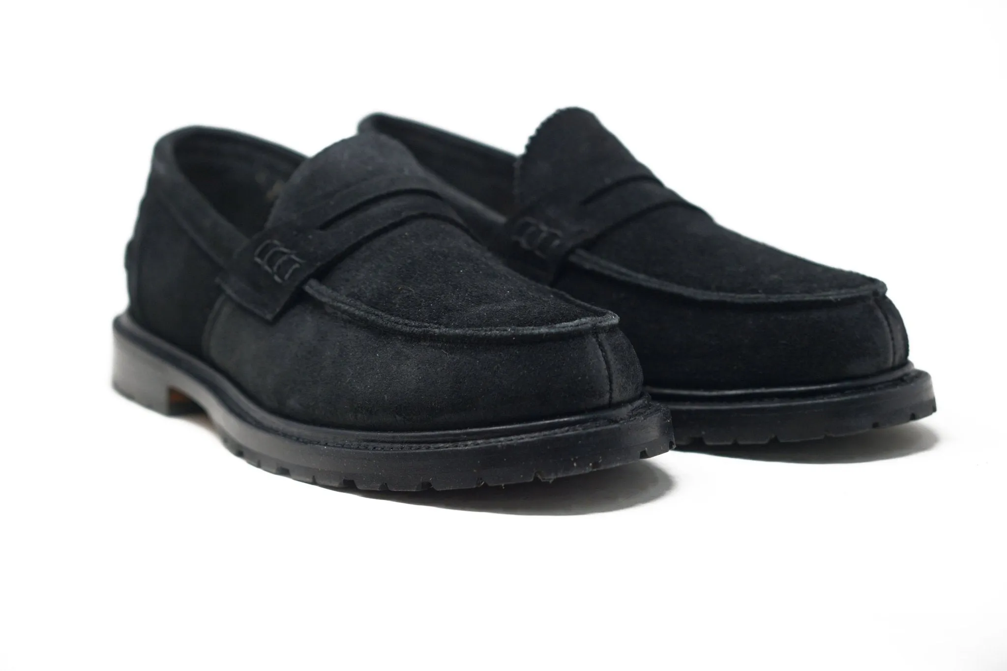 Jack Dress Penny Loafers Black Suede