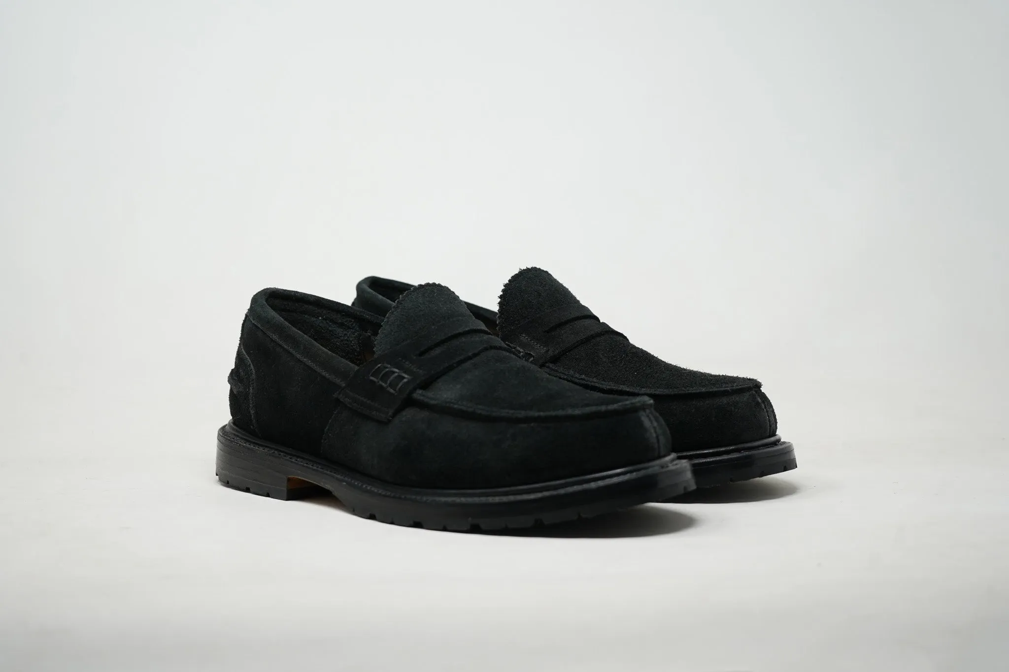 Jack Dress Penny Loafers Black Suede