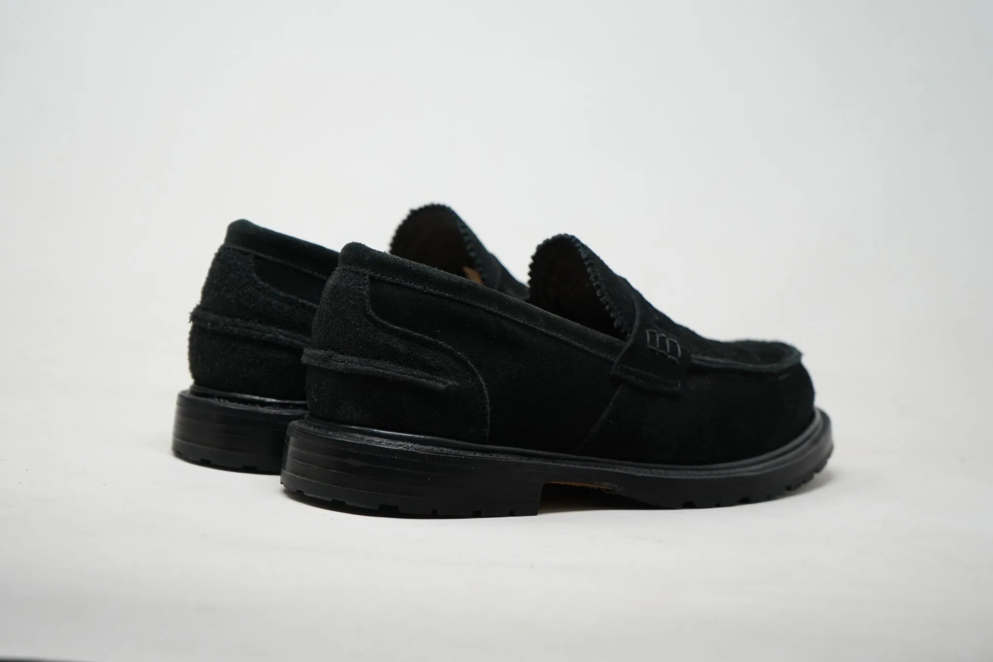 Jack Dress Penny Loafers Black Suede