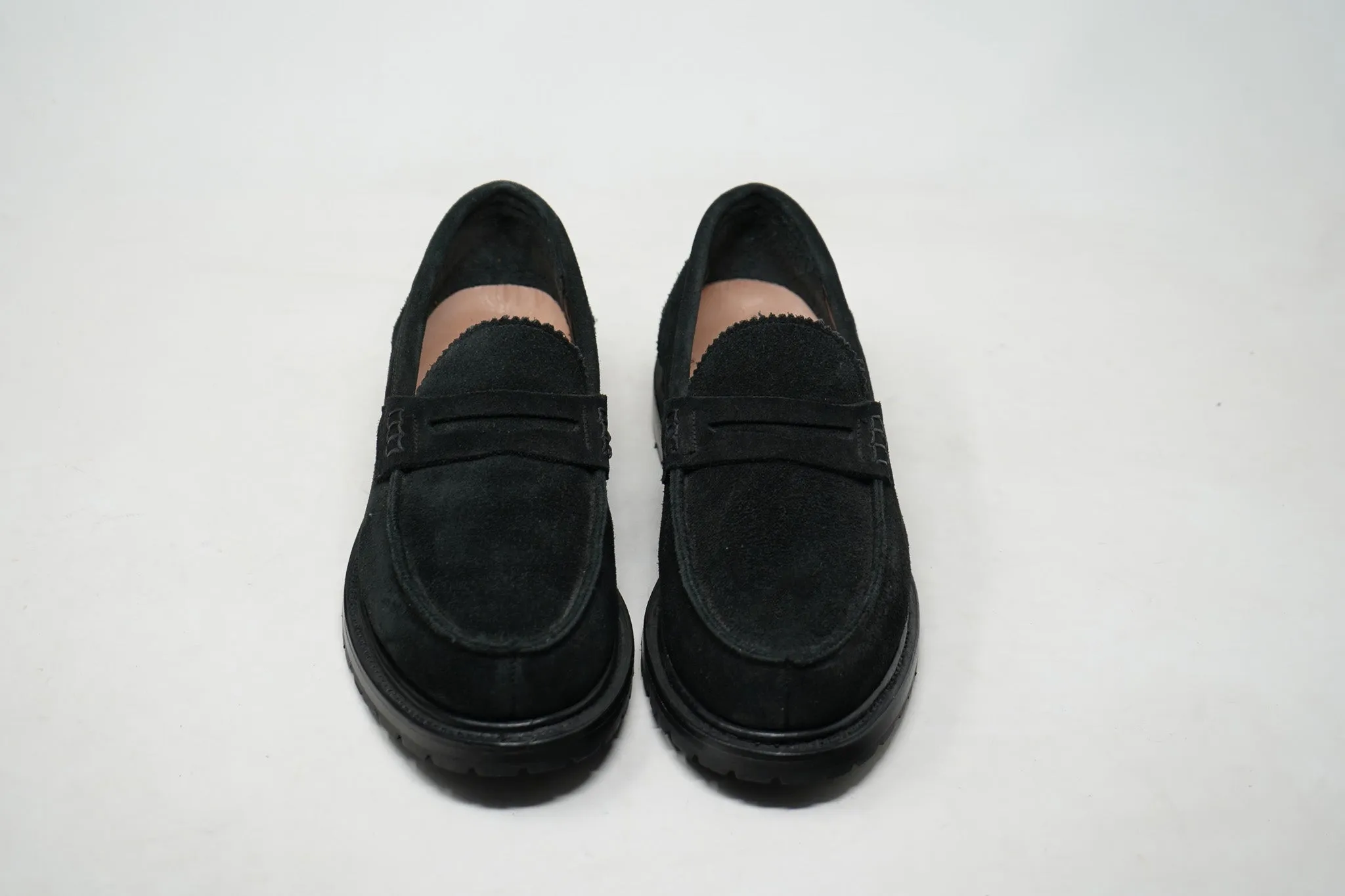 Jack Dress Penny Loafers Black Suede